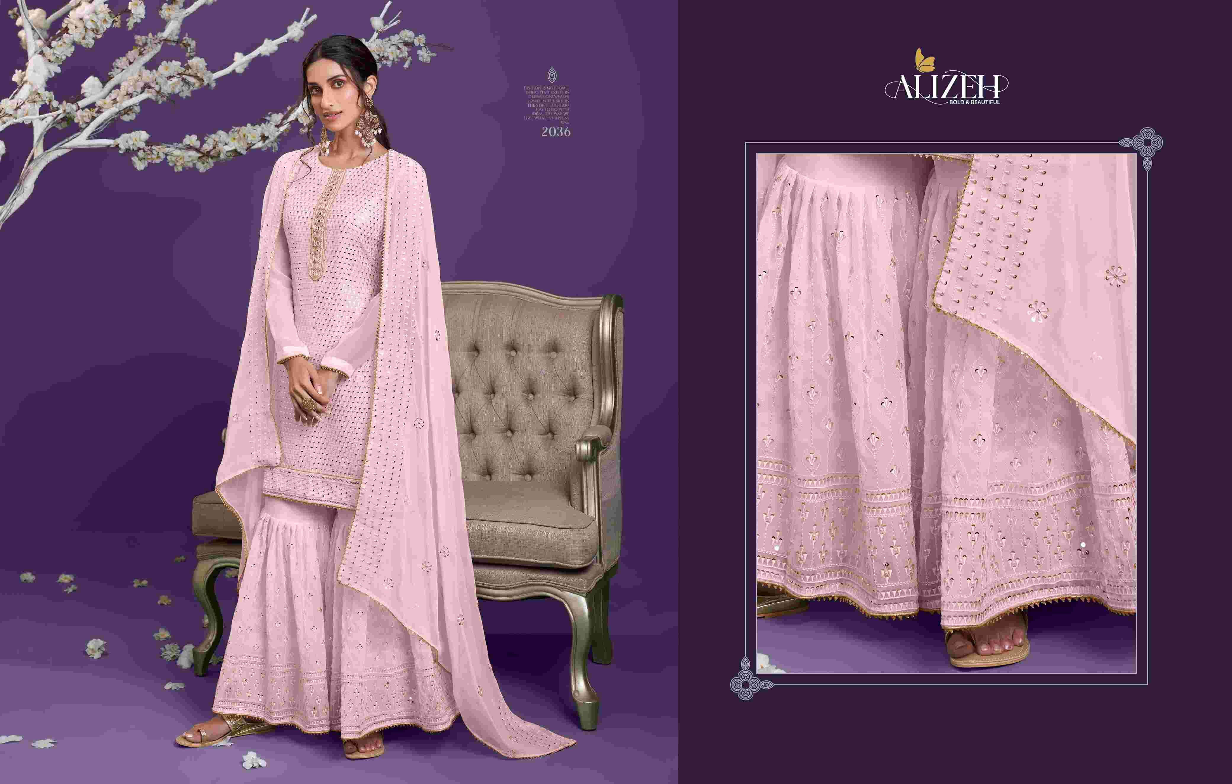 Alizeh Zaida Vol 9 Party Wear Gharara Sharara Dress Collection in view 4