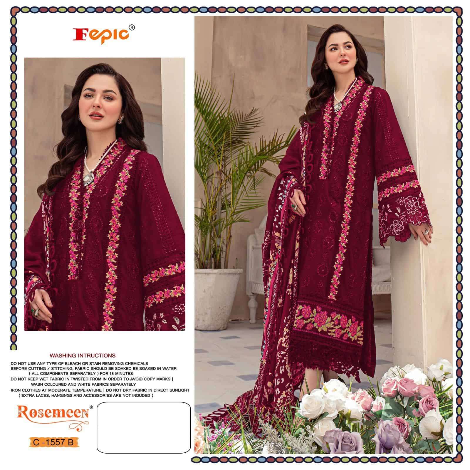 Fepic C 1557 Colors Pakistani Fancy Designer Suit Wholasaler view 3