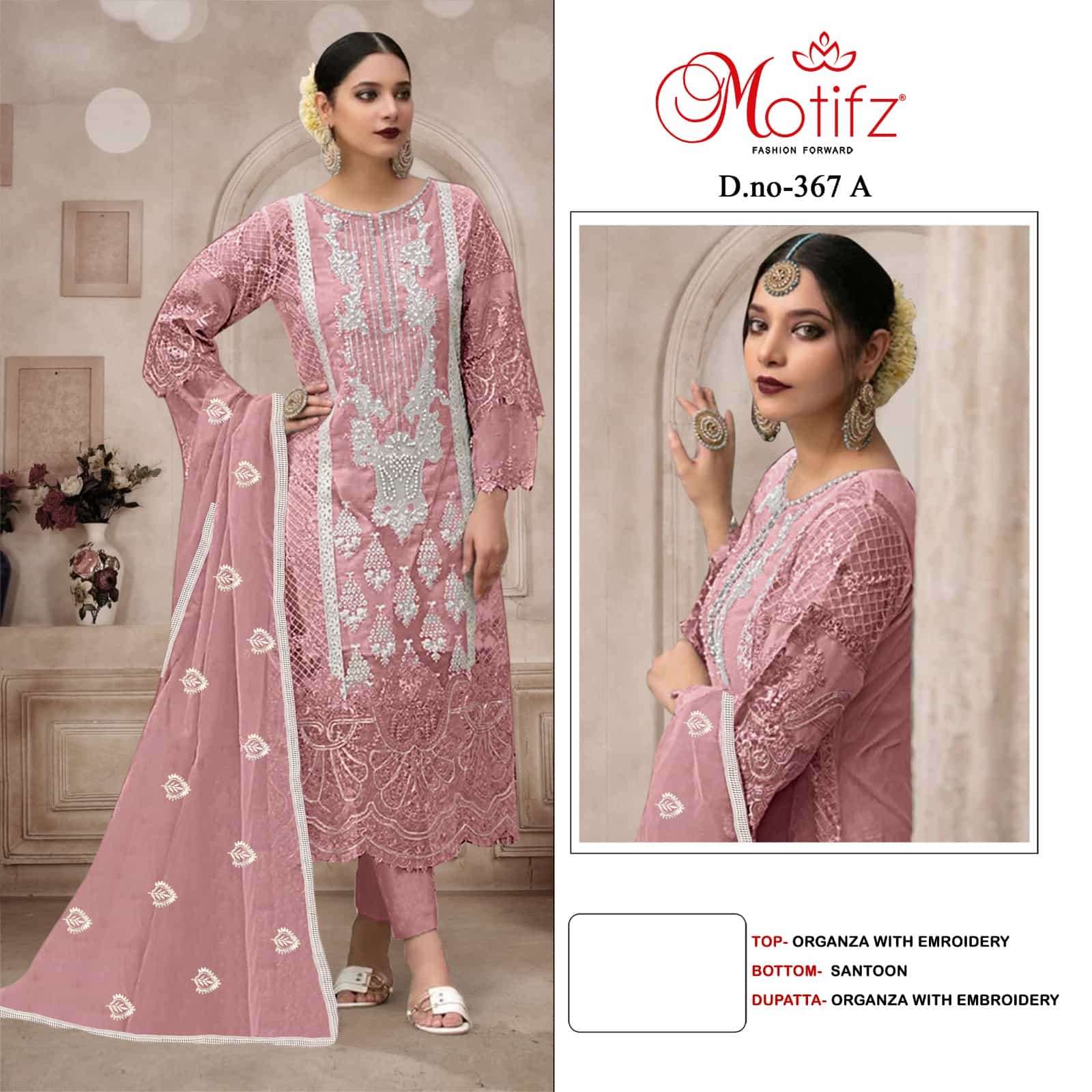 Motifz 367 Colors Festive Wear Style Latest Pakistani Designer Salwar Suit Wholesalers view 2