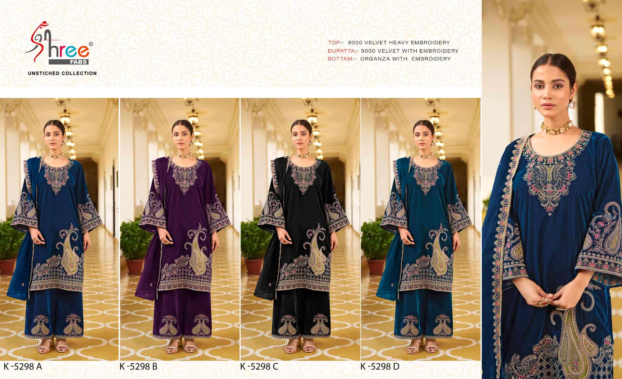 Shree Fabs K 5298 Colors Pakistani Style Designer Velvet Suit Wholesalers view 5