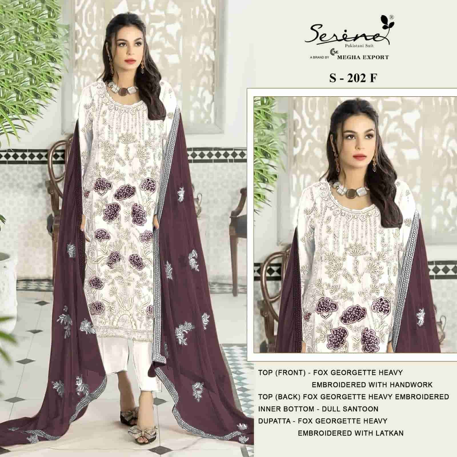 Serine S 202 F Pakistani Style Designer Georgette Salwar Suit Exporter