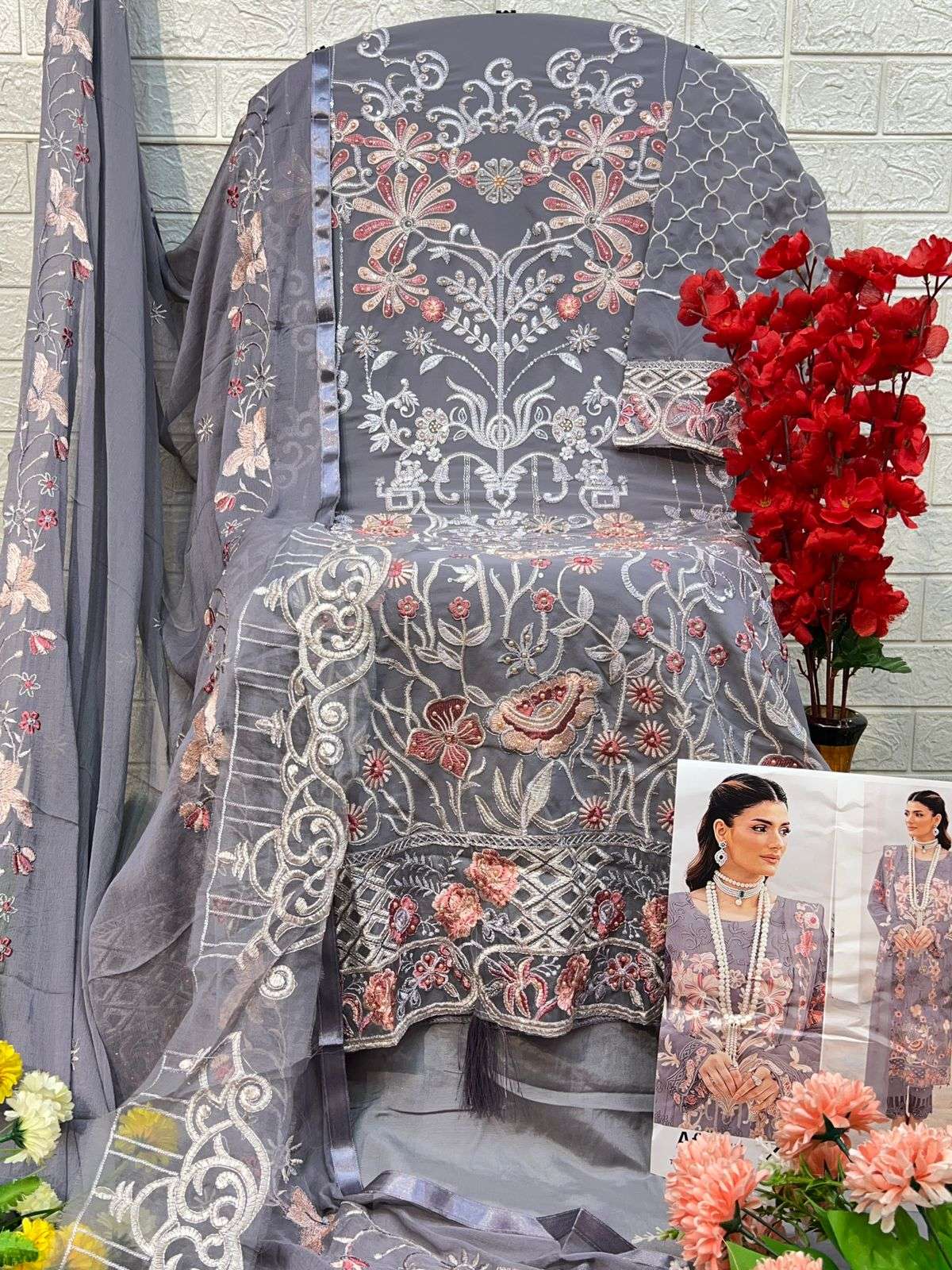 Zaha Afsara Vol 1 10280 Colors Designer Work Pakistani Dress view 6