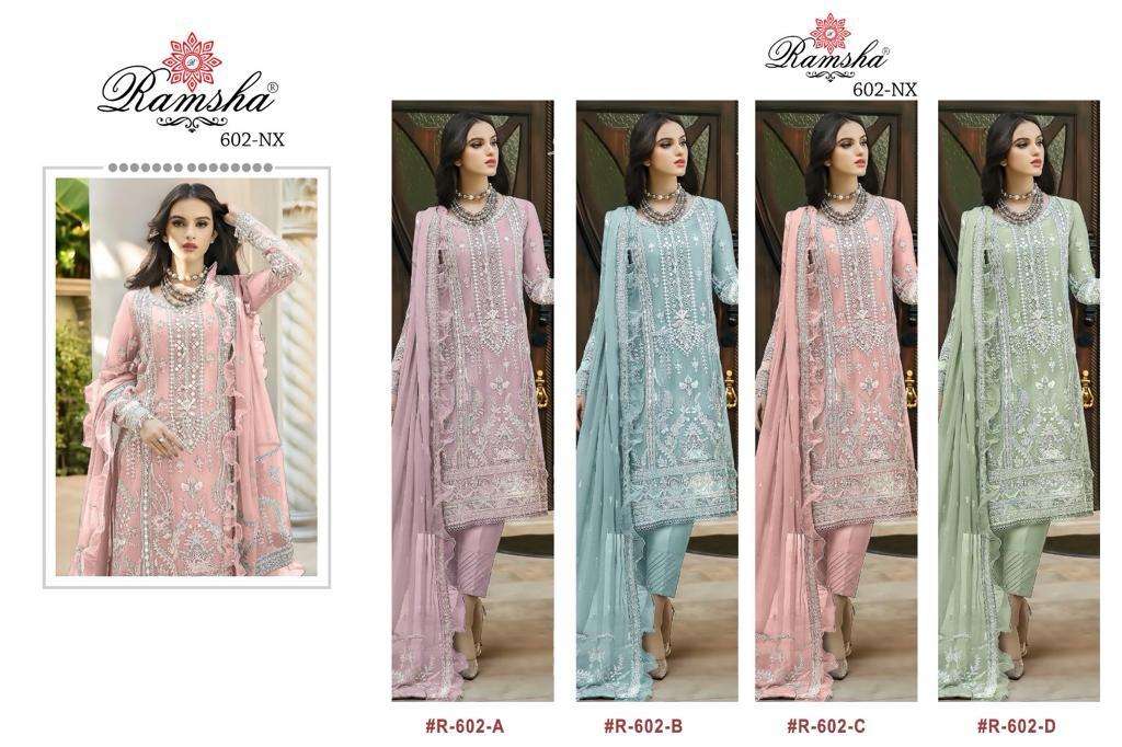 Ramsha R 602 NX Festive Wear Style Heavy Designer Pakistani Salwar Suit Wholesalers view 4