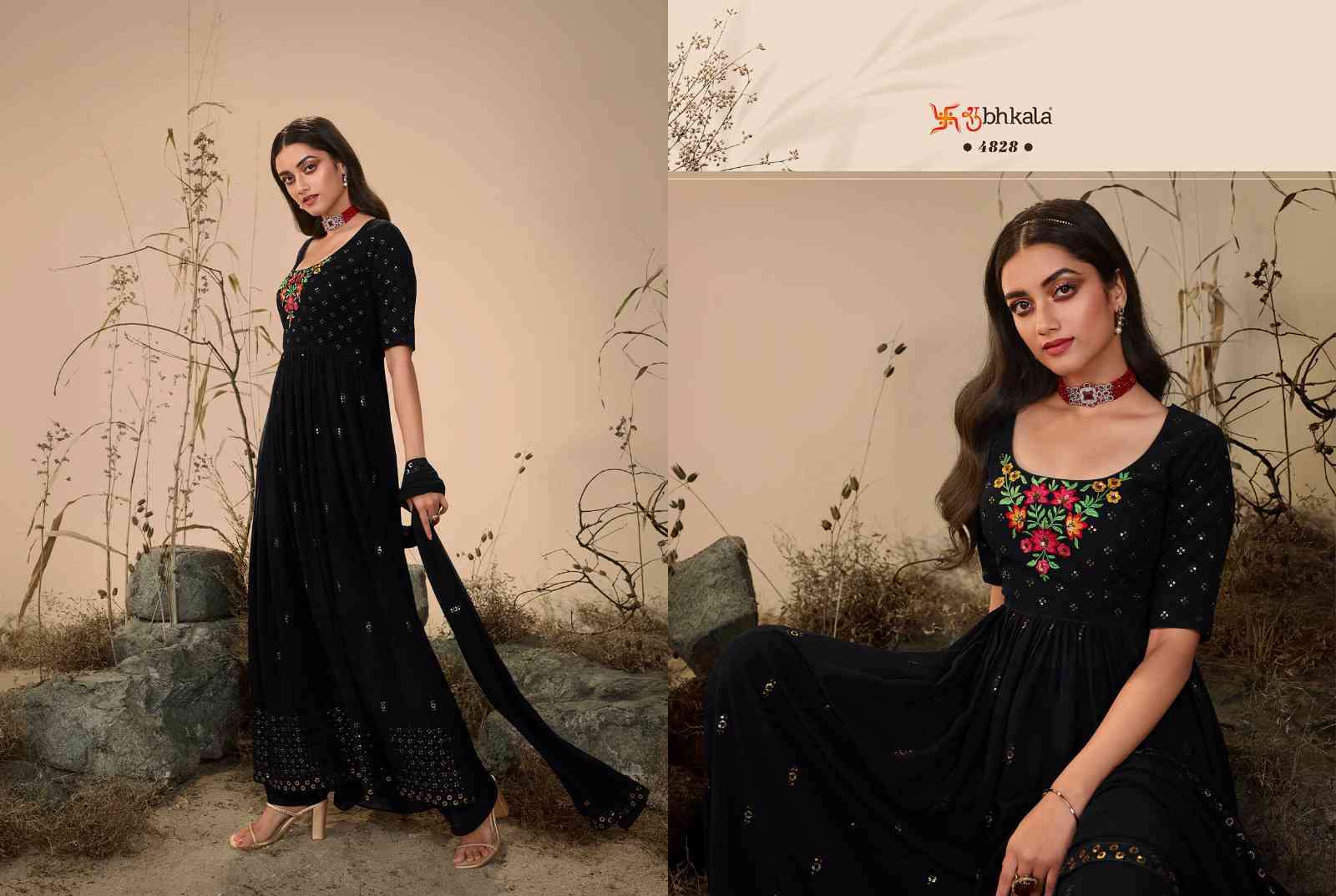 Shubhkala Flory Vol 27 Party Wear Nayra Cut Traditional Dress view 11