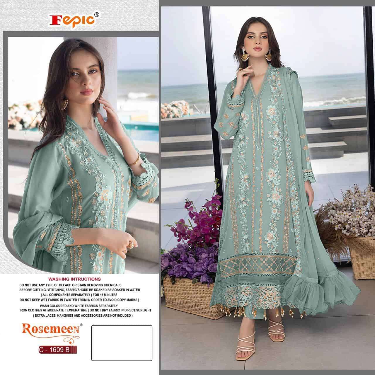 Fepic C 1609 Colors Fancy Designer Style Pakistani Salwar Suit Online view 6