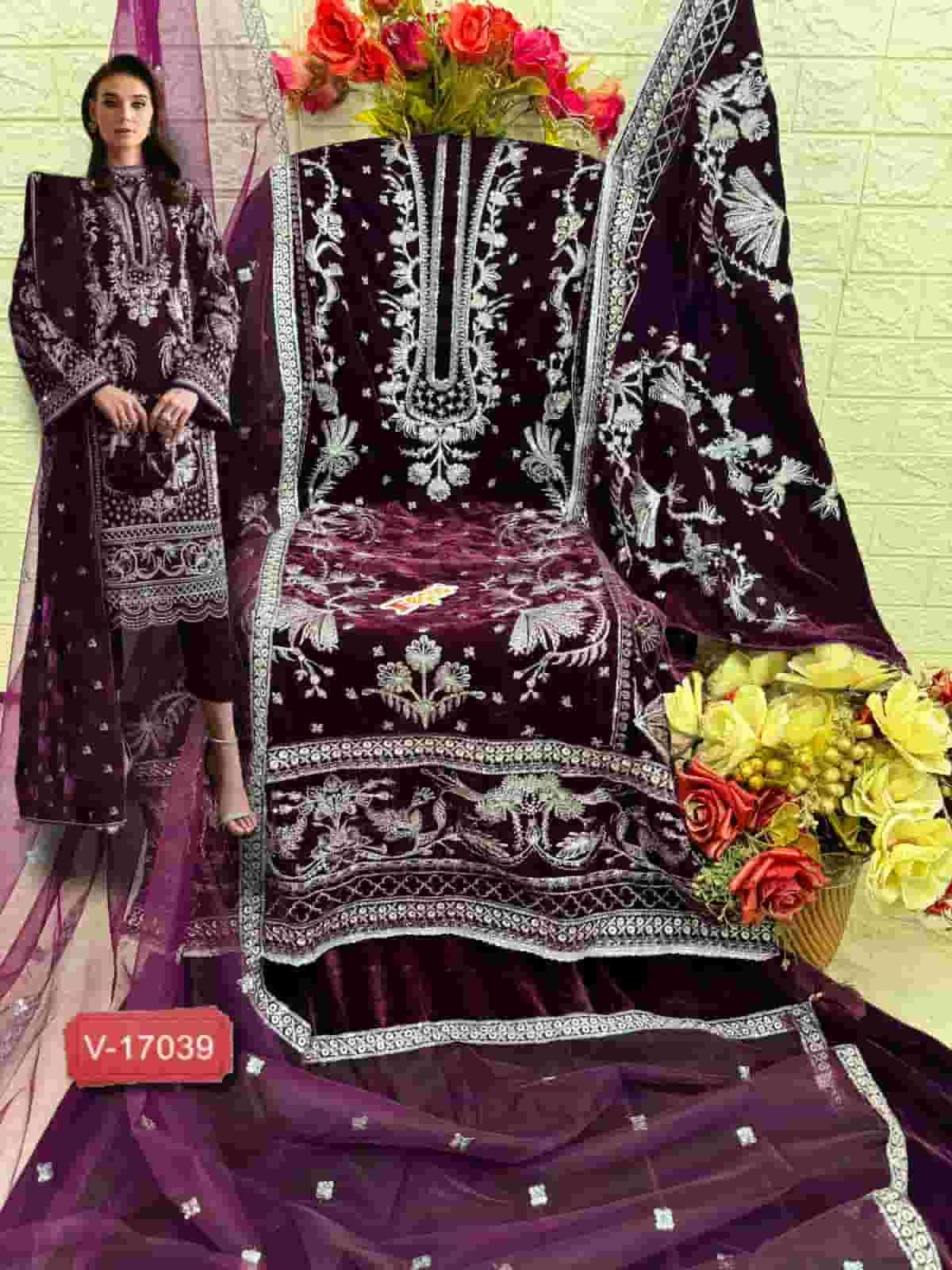 Fepic Rosemeen Embroidered Velvet Suit view 2