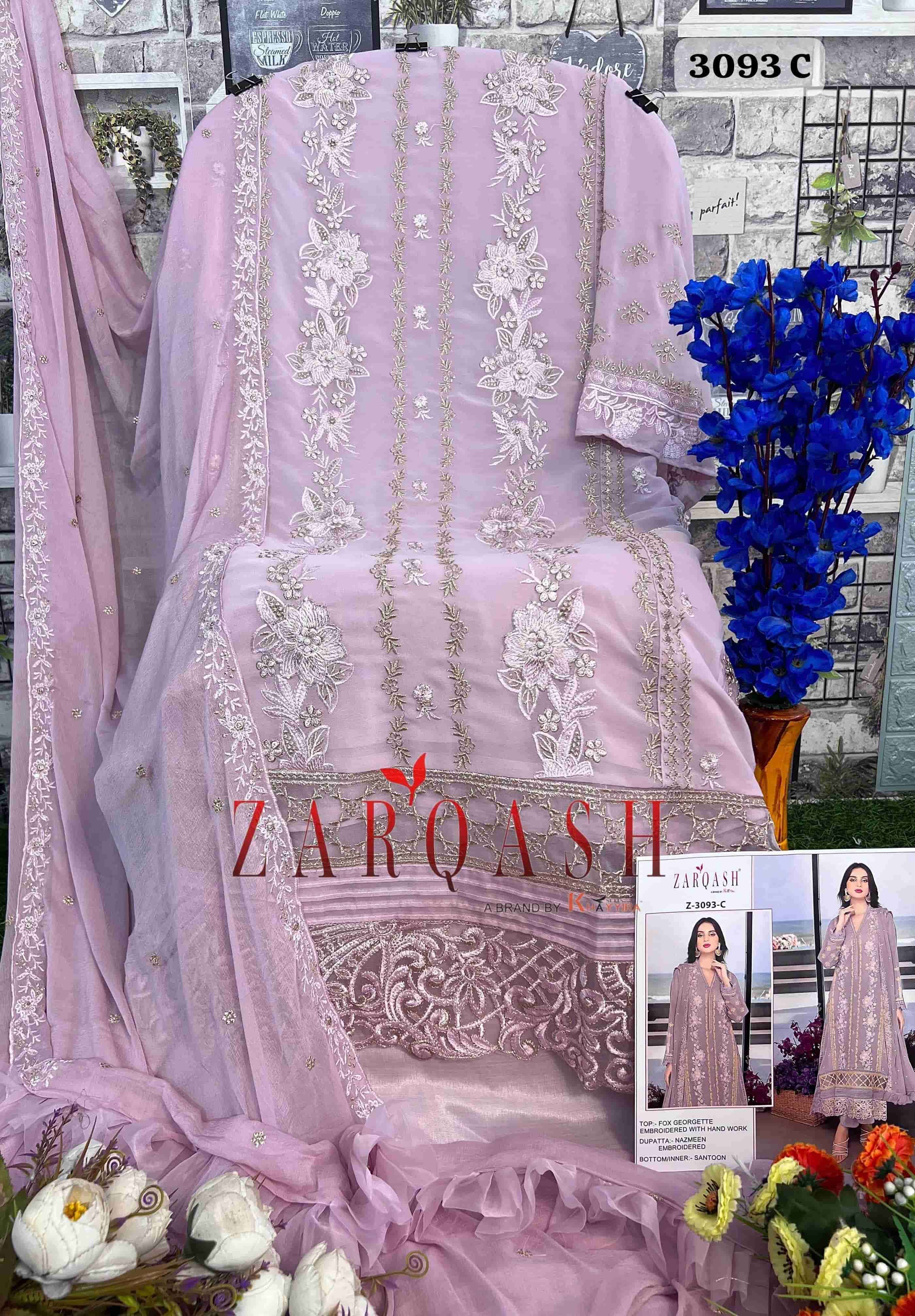 Zarqash Z 3093 Colors Pakistani Festive Wear Style Designer Suit Wholesalers view 8
