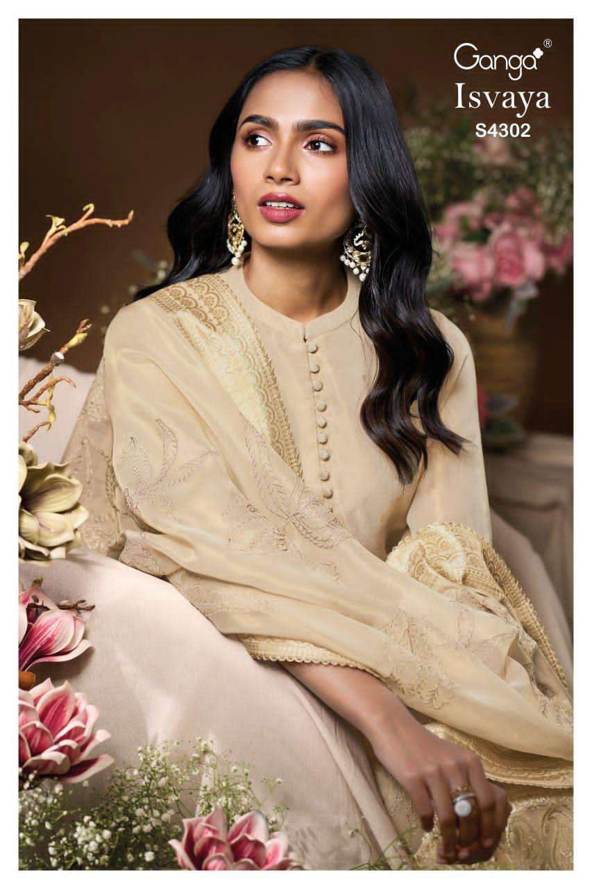 Ganga Fashion Isvaya 4302 Pure Bemberg Silk Designer Dress Collection view 3