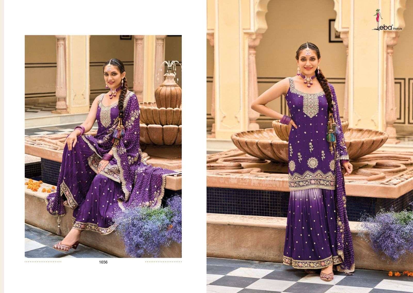 Eba Lifestyle Alfaaz Latest Designer Sharara Dress New Collection Wedding Suits view 6