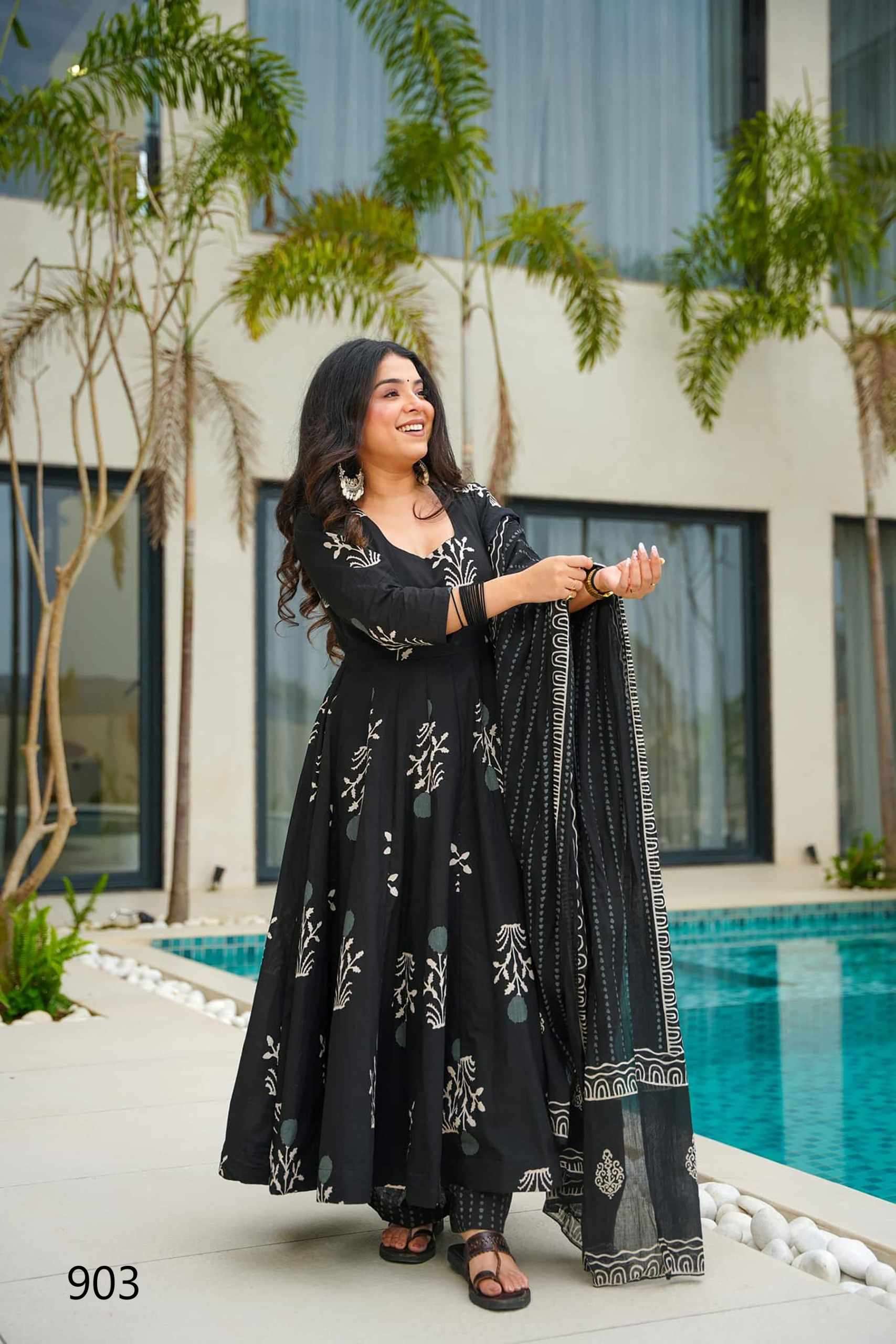 Lucaya Clora Vol 9 901 TO 907 Long Kurti Bottom Dupatta Collection Exploter view 10