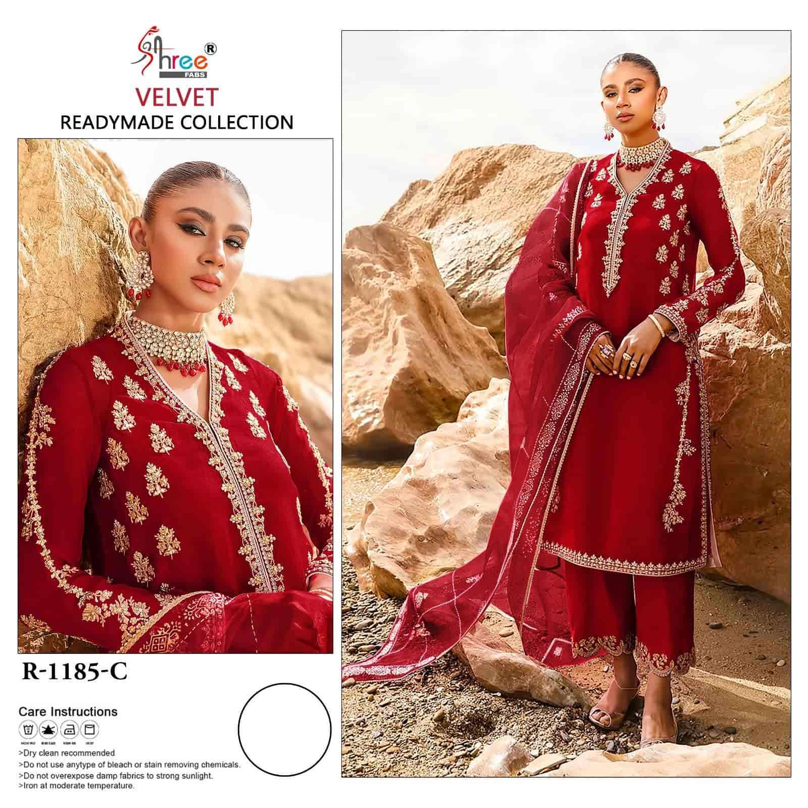 Shree Fabs R 1185 Colors Velvet Readymade Collection Festive Wear Suit Exporters