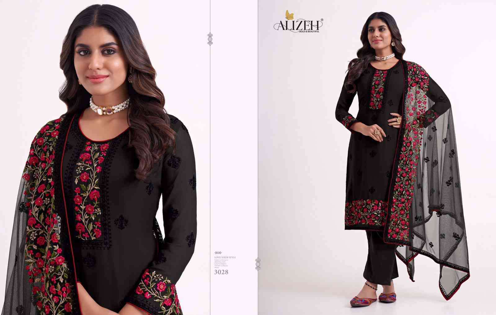 Alizeh Almora Vol 7 Designer Work Festive Collection Straight Suit view 3