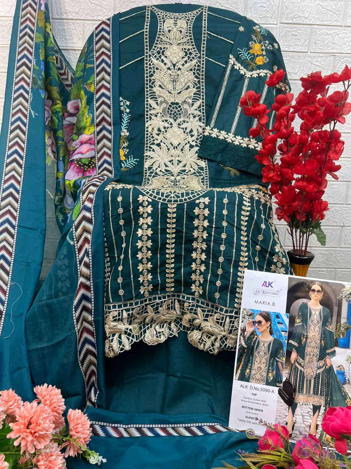 Al Khushbu Maria B 5080 Colors Exclusive Latest Embroidered Cotton Dress Wholesalers view 8