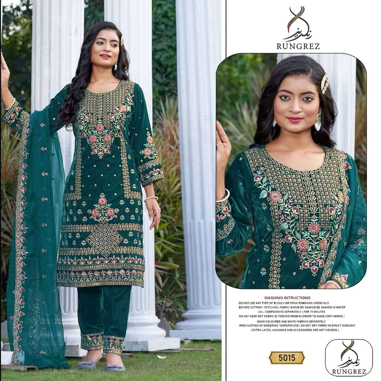 Rungrez 5015 Festive Embroidered Dress view 2