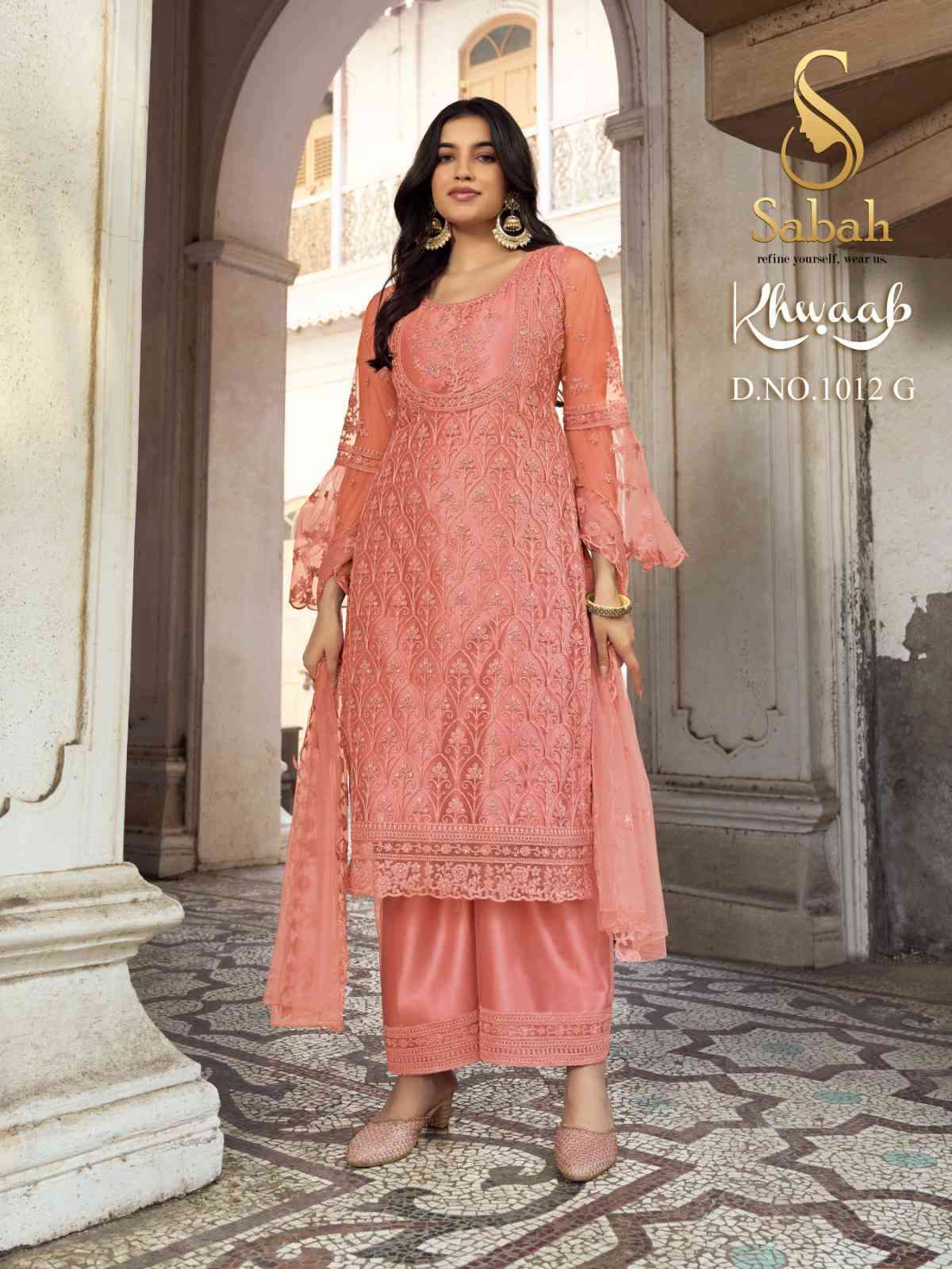 Fk Fashion Sabah Khwaab 1012 Colors Partywear Net Salwar Suit Catalog Exporter view 4