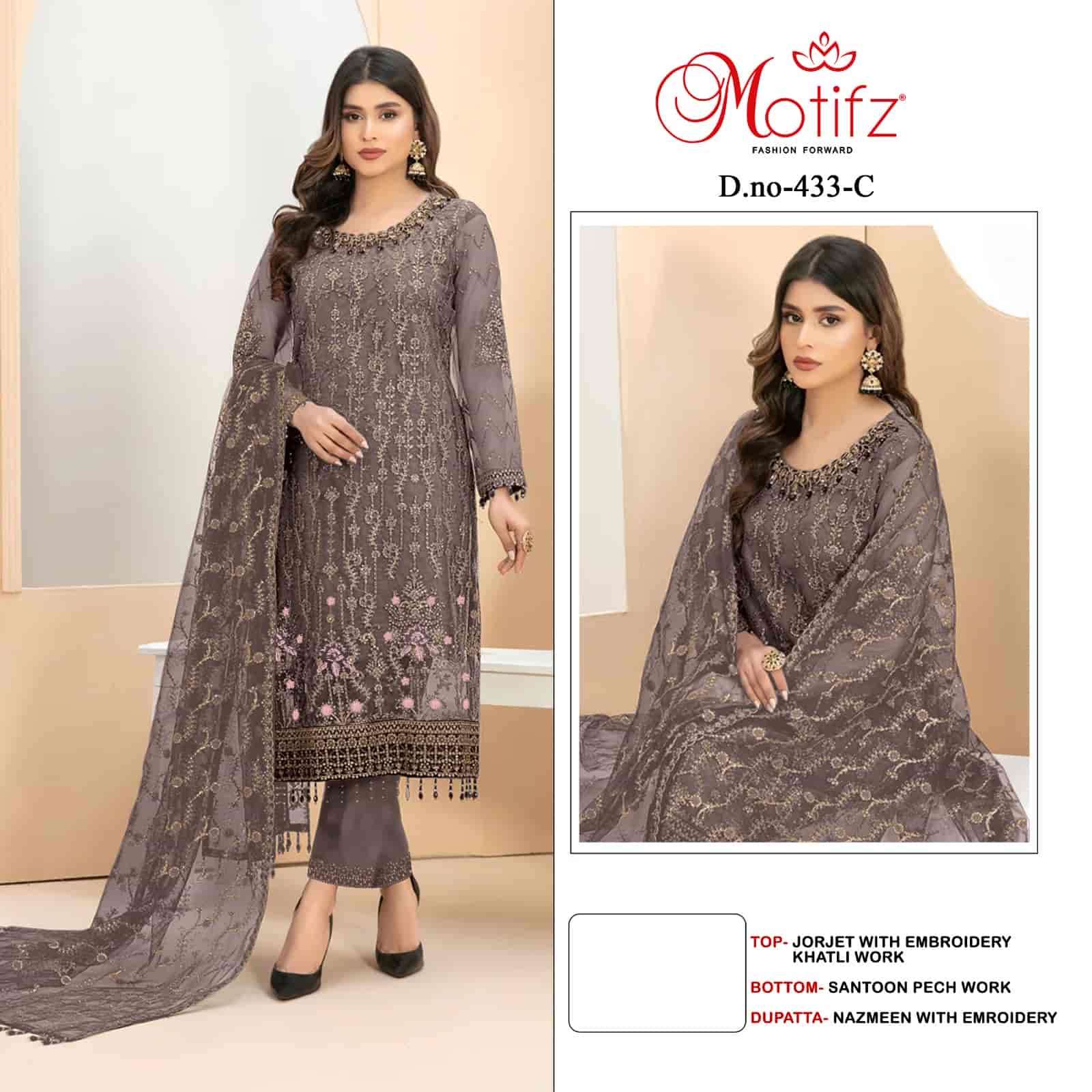 Motifz 433 Colors Pakistani Festive Wear Style Designer Salwar Suit Wholesalers view 2
