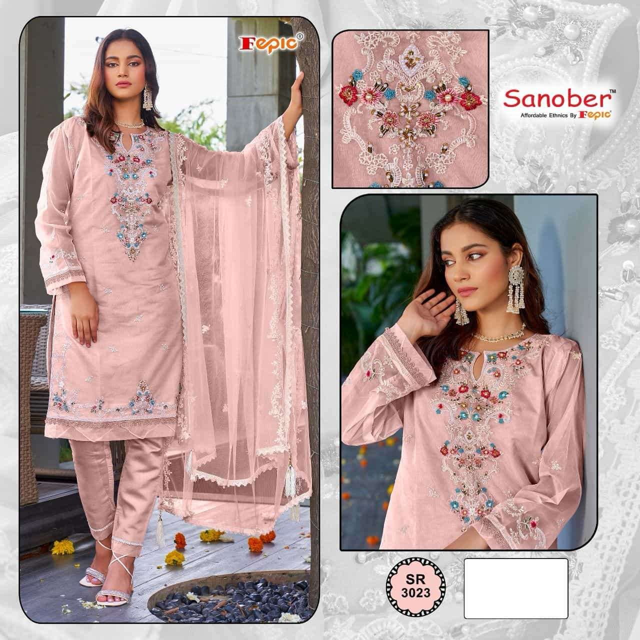 Fepic Sanober SR 3023 Colors Pakistani Style Latest Designer Festive Wear Collection view 3