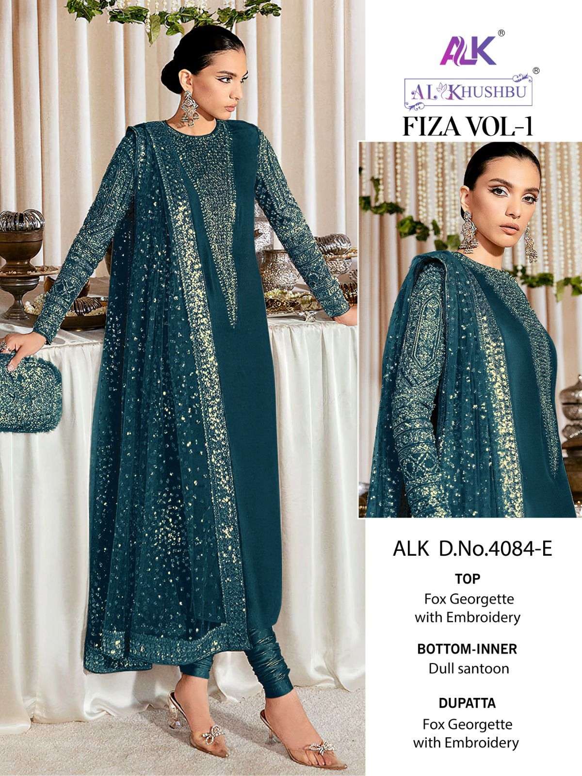 Al Khushbu Fiza Vol 1 4048 Colors Vol 2 Fancy Pakistani Dress view 3