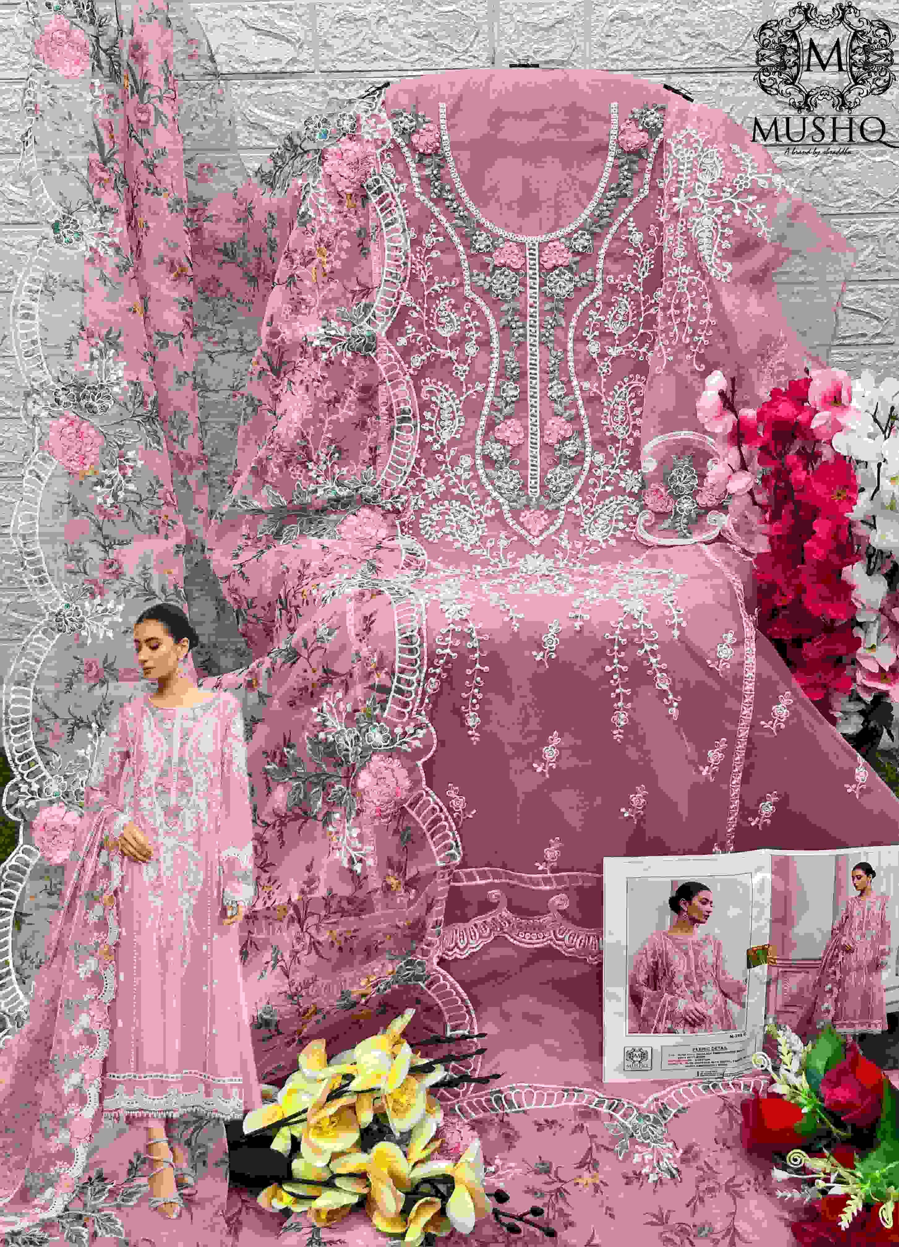 Mushq M-298 Designer Organza Pakistani Suit view 8