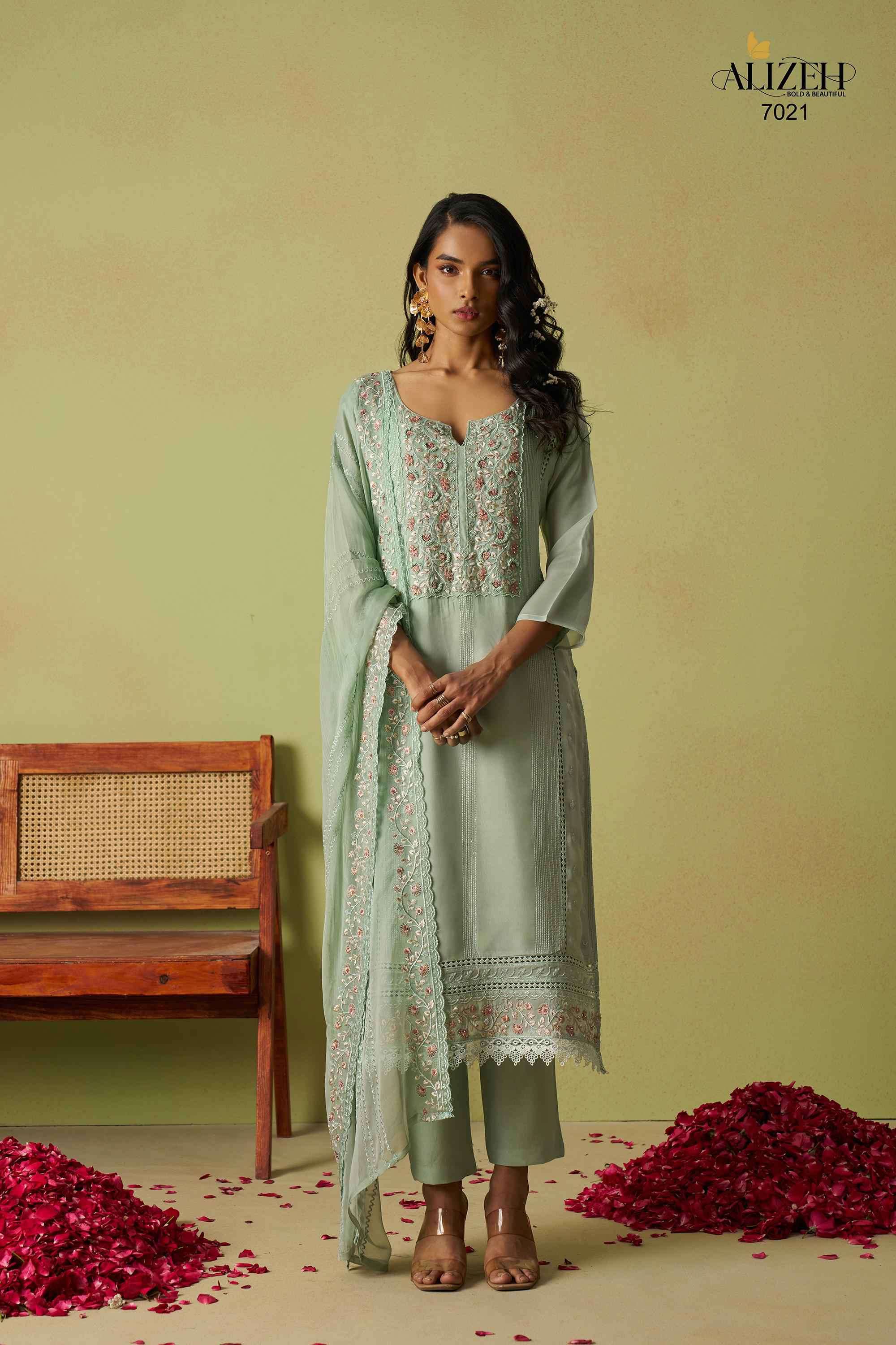 Alizeh Saadgi Vol 2 Straight Style Designer Suit Latest New Collection view 15