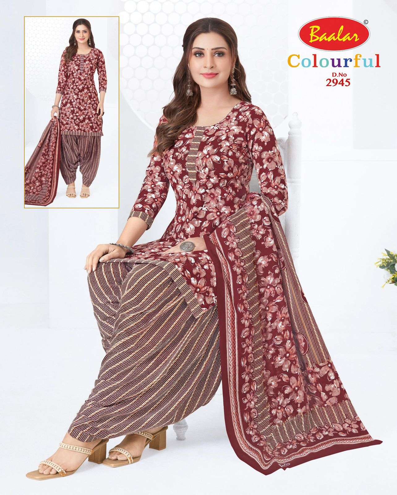 Baalar Colourful Vol 29 Unstitch Pure Cotton Suit view 15