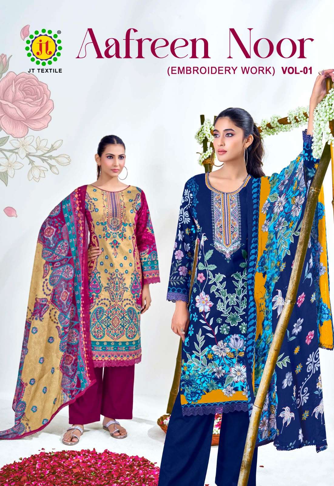 Jt Aafreen Noor Vol 1 Fancy Cotton Dress Material view 4