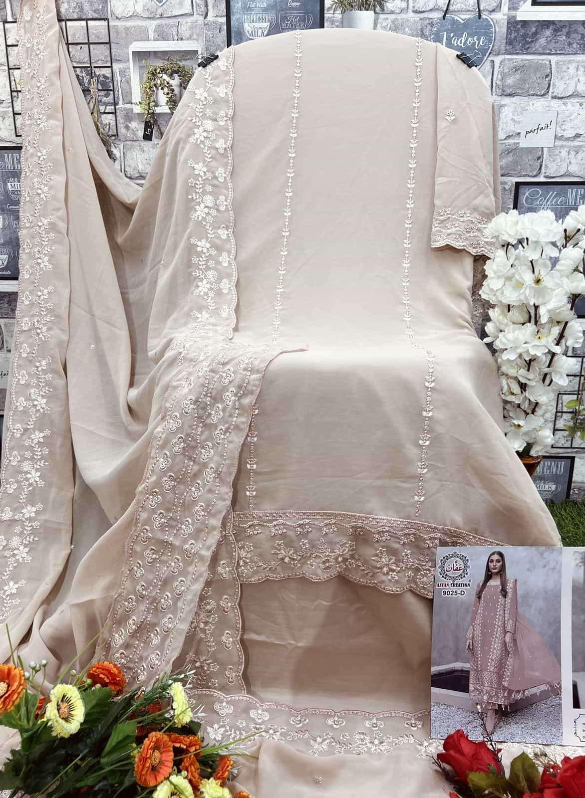 Affan Creation 9025 Colors Latest Fancy Designer Georgette Salwar Kameez Exporter view 10