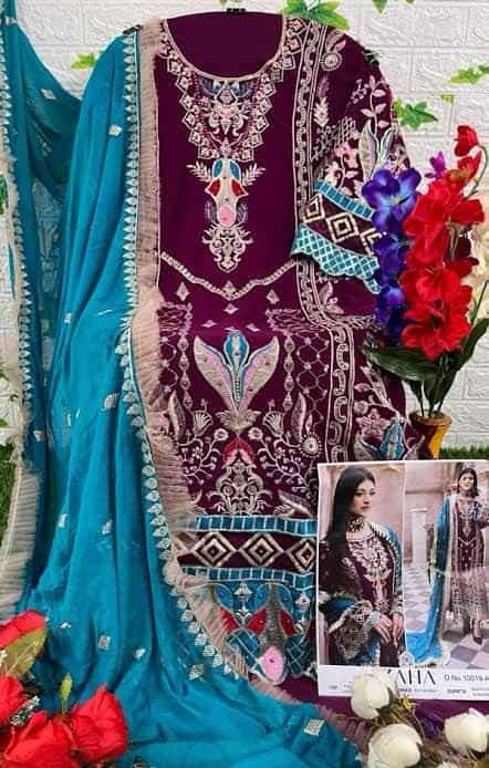 Zaha 10019 A Pakistani Designer Salwar Suit view 2