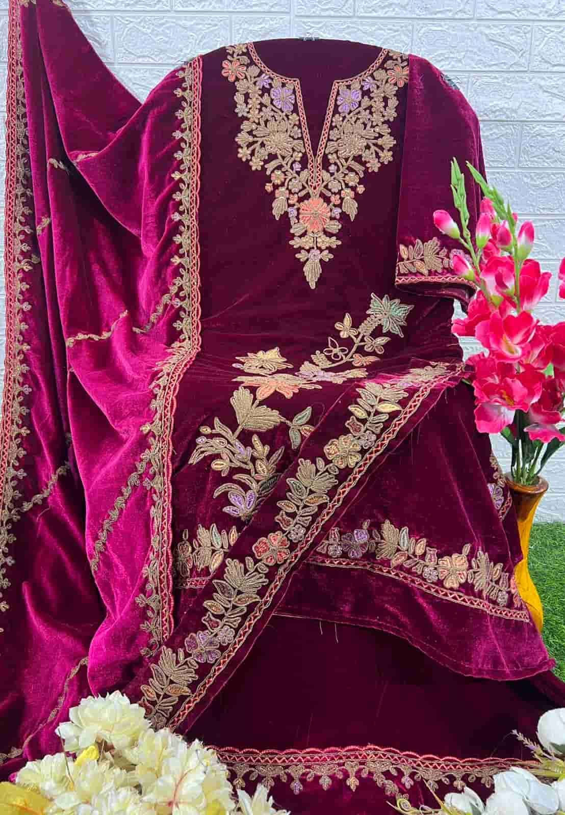 Deepsy D 32220 B Festive Wear Style Designer Pakistani Velvet Suit Ensemble view 2
