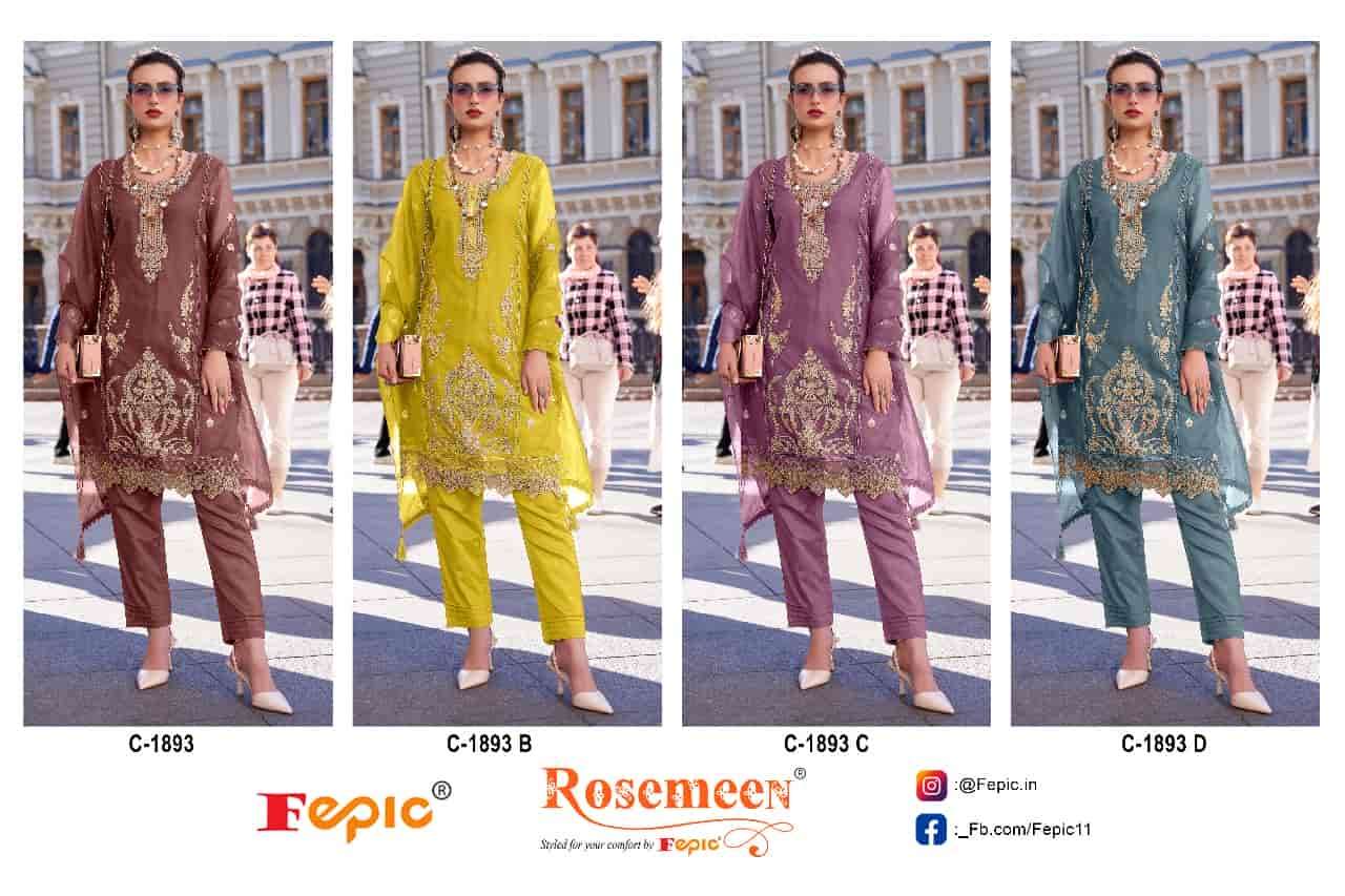 Fepic C 1893 Colors Pakistani Festive Wear Style Designer Salwar Suit Wholesalers view 5