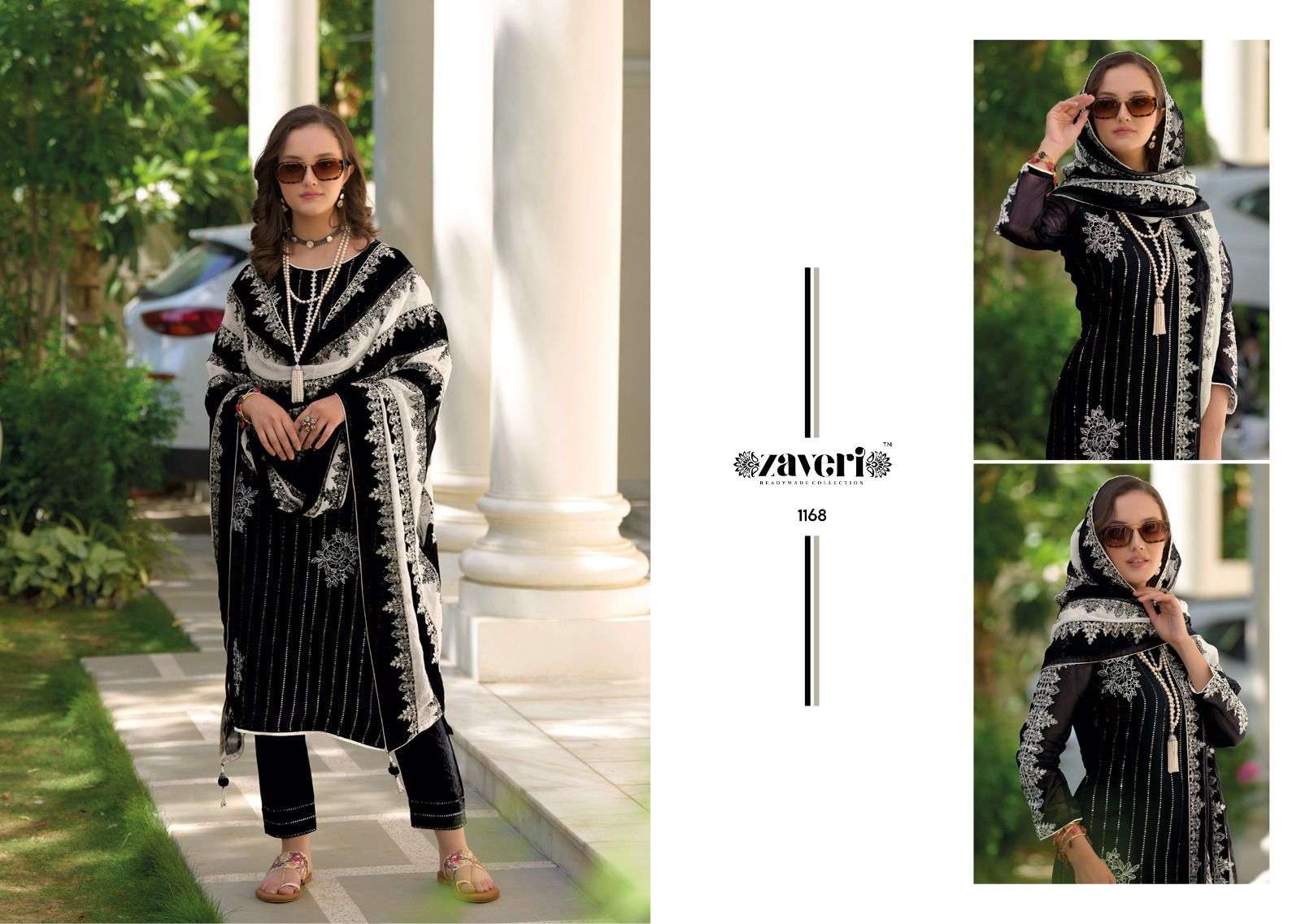 Zaveri Noor Fancy Organza Stylish Kurti Bottom Dupatta Set New Arrivals view 3