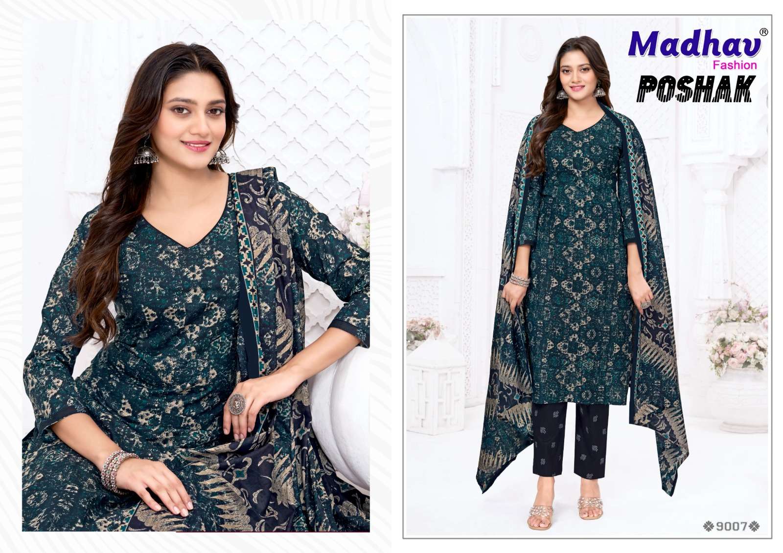 Madhav Fashion Poshak Vol 9 Unstitch Cotton Ladies Suit view 10