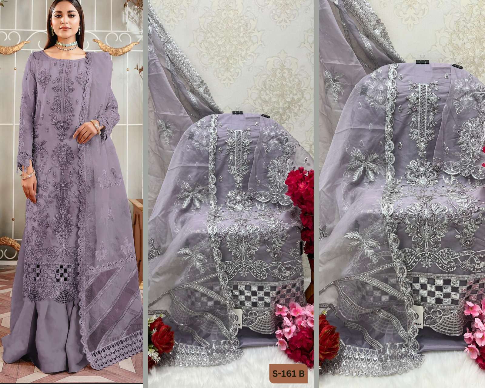 Shanaya Rose Premium Edition S 161 Colors Pakistani Organza Designer Suit view 5