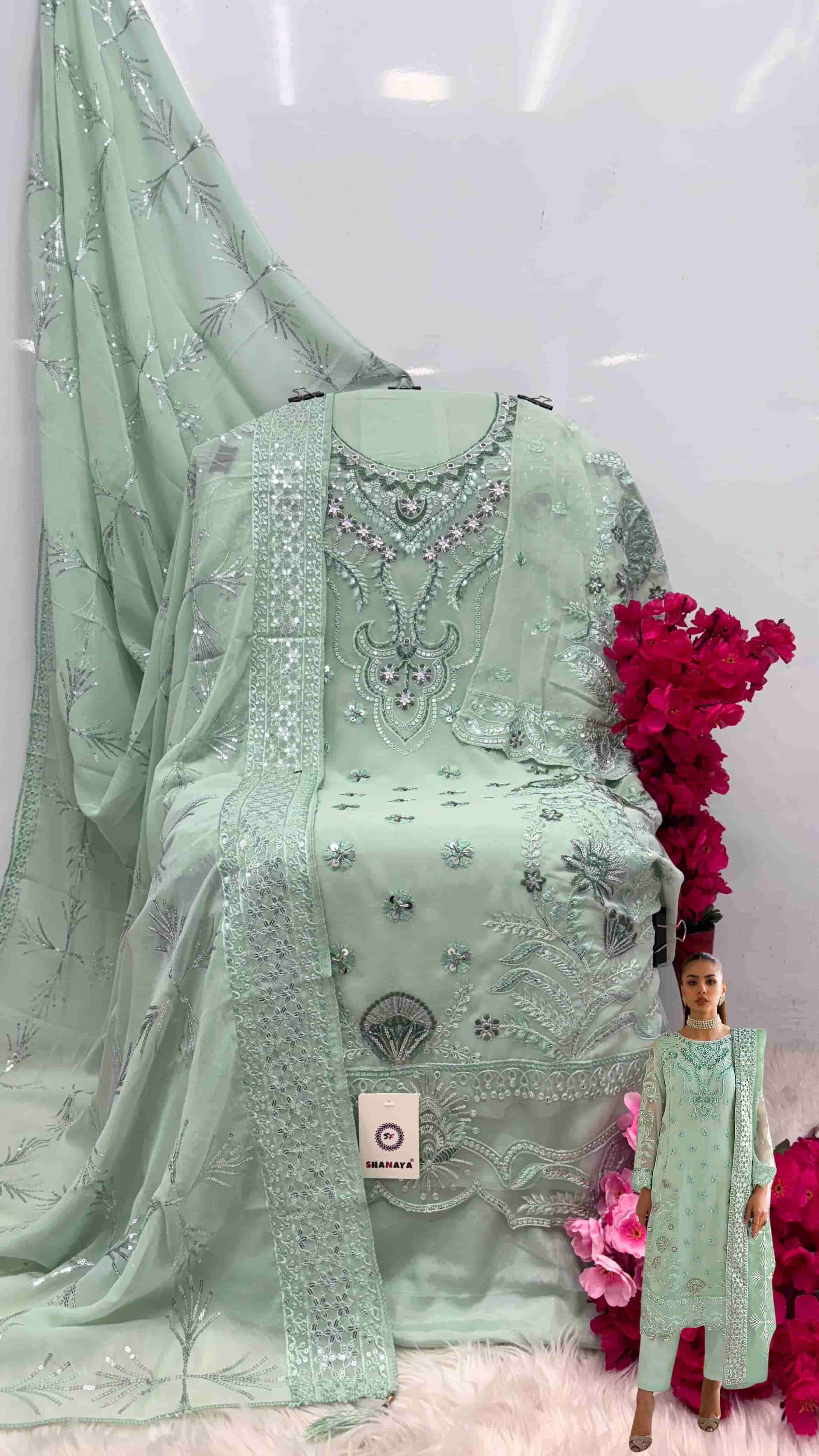 Shanaya S 186 Exclusive latest Designer Pakistani Georgette Suit Ensemble view 2