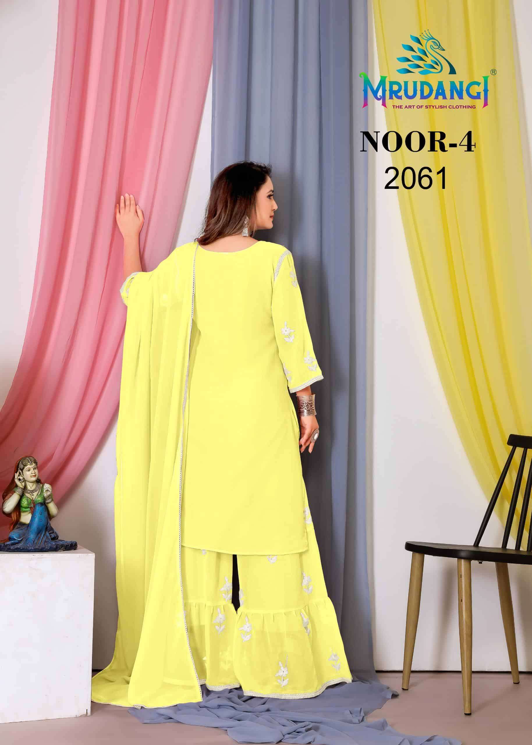 Mrudangi Noor Vol 4 Fancy Embroidered Designer Suits Wholesalers view 10