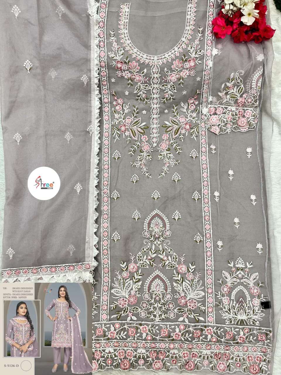 Shree Fabs S 5126 Colors Designer Organza Embroidered Pakistani Suit Wholesalers view 6