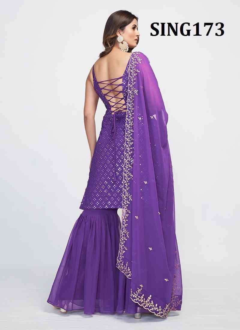 Arya Sing173 Designer Partywear Sharara Dress New Collection view 4