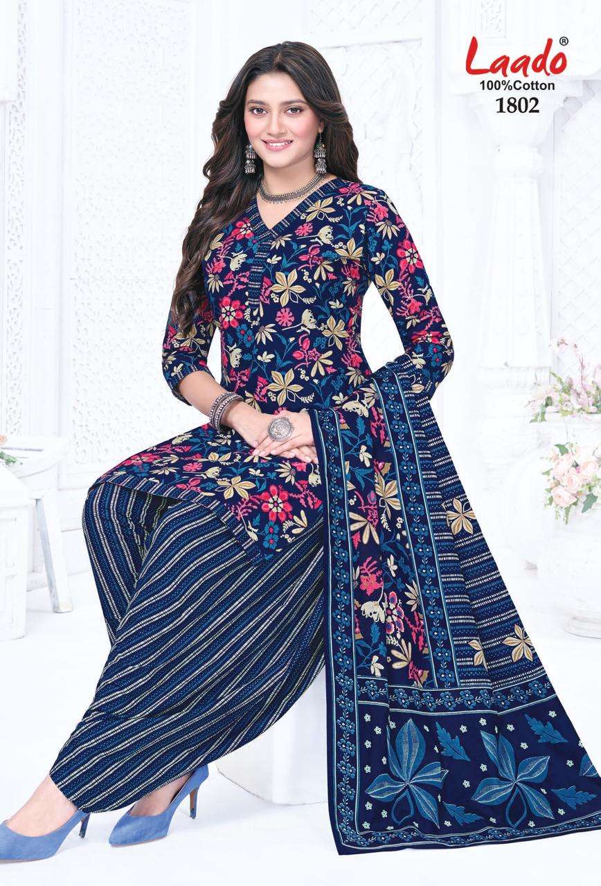 Laado Nadiya Patiyala Vol 18 Printed Cotton Dress view 5