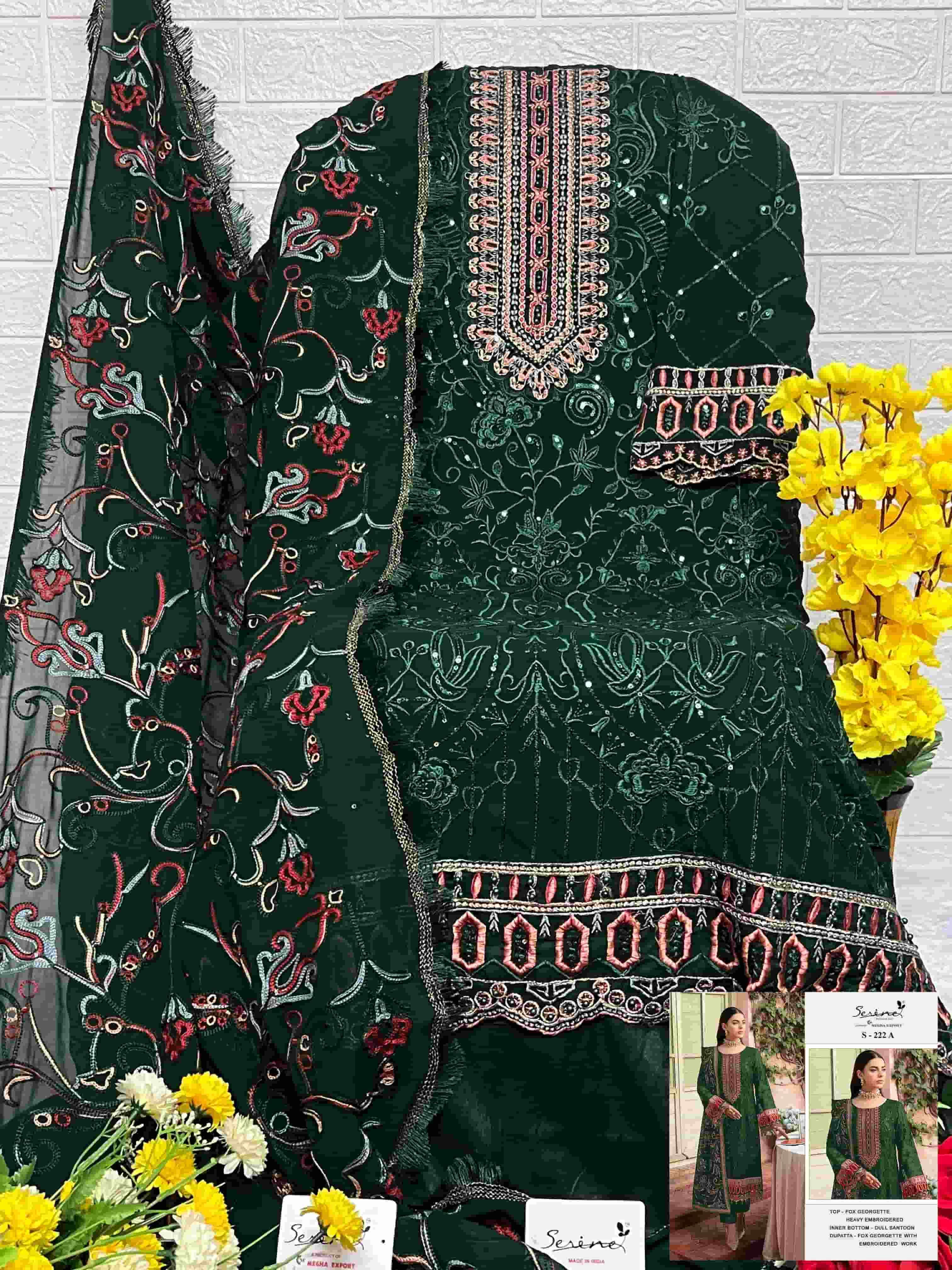 Megha Export S 222 Colors Heavy Designer Style Pakistani Suit Wholesalers view 7