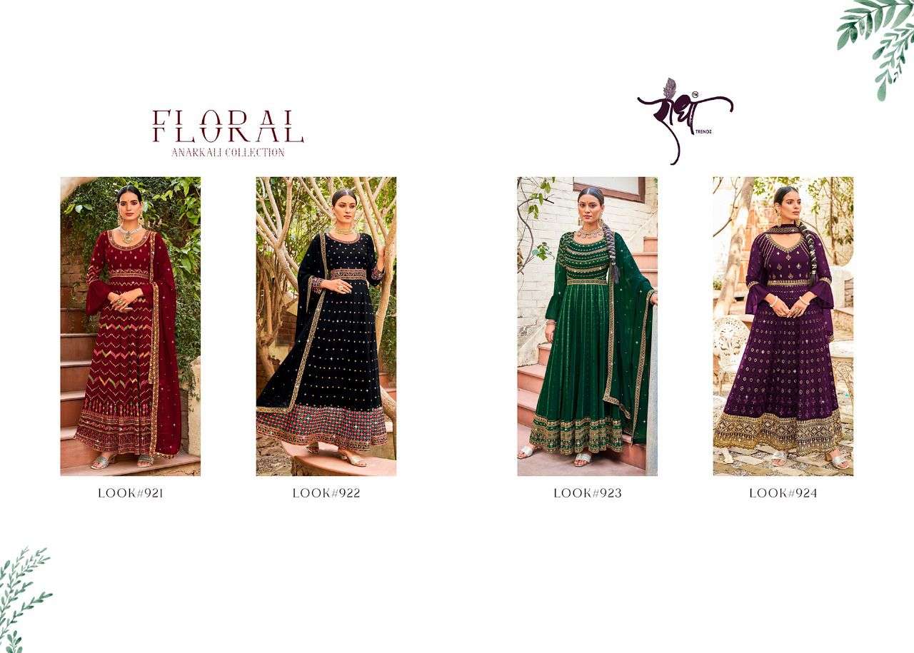 Radha Trends Floral Anarkali Suit view 10
