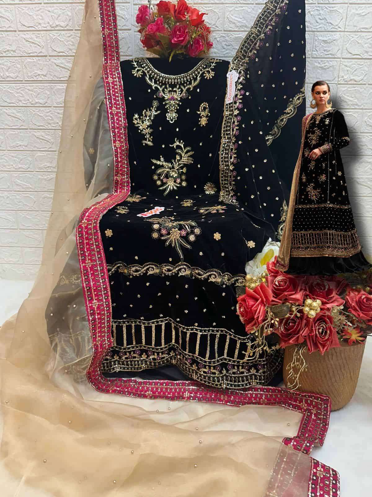 Fepic Rosemeen V 17023 Colors Exclusive Heavy Designer Style Winter Wear Suit Exporters view 7