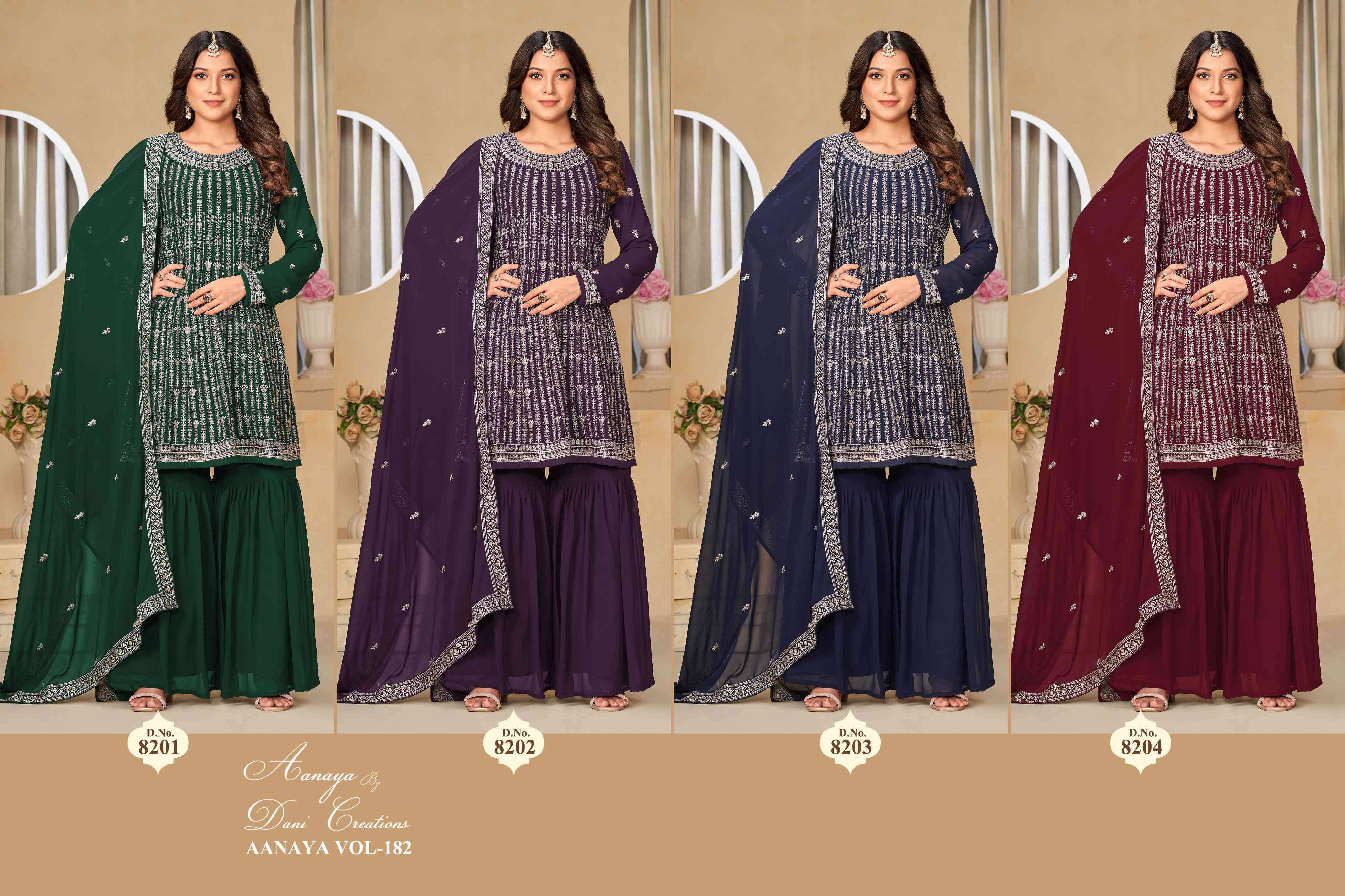 Aanaya Vol 182 8201 To 8204 Festive Wear Ladies Dress view 9