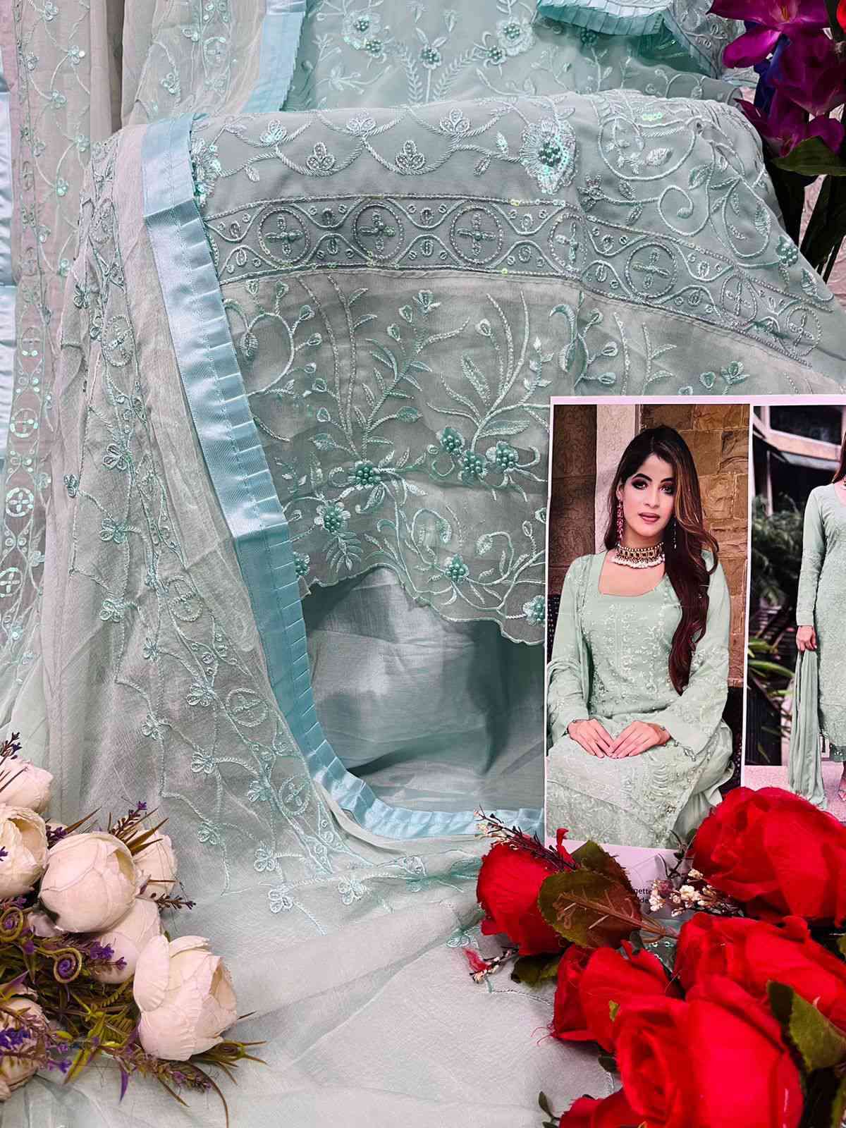 Zaha Saadia Vol 1 Heavy Work Pakistani Salwar Suit view 11
