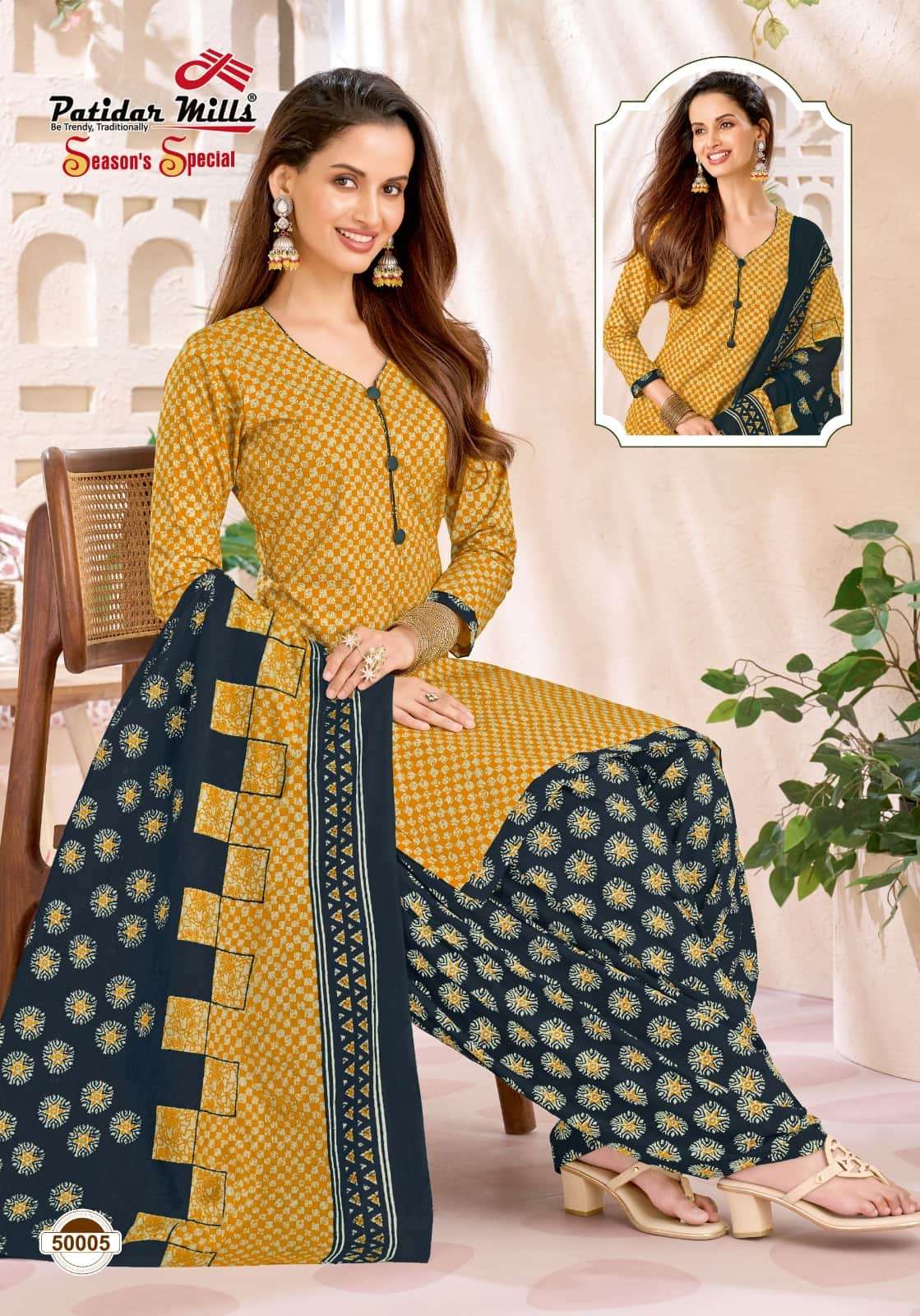 Patidar Mills Seasons Special Vol 50 Pure Cotton Unstitch Suit view 9