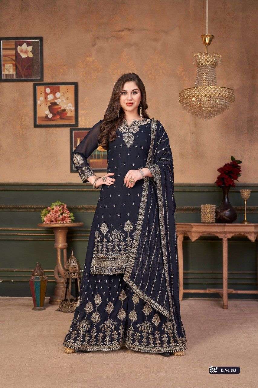 Aanaya Vaani Vol 18 Georgette Party Wear Palazzo Style Suit view 3