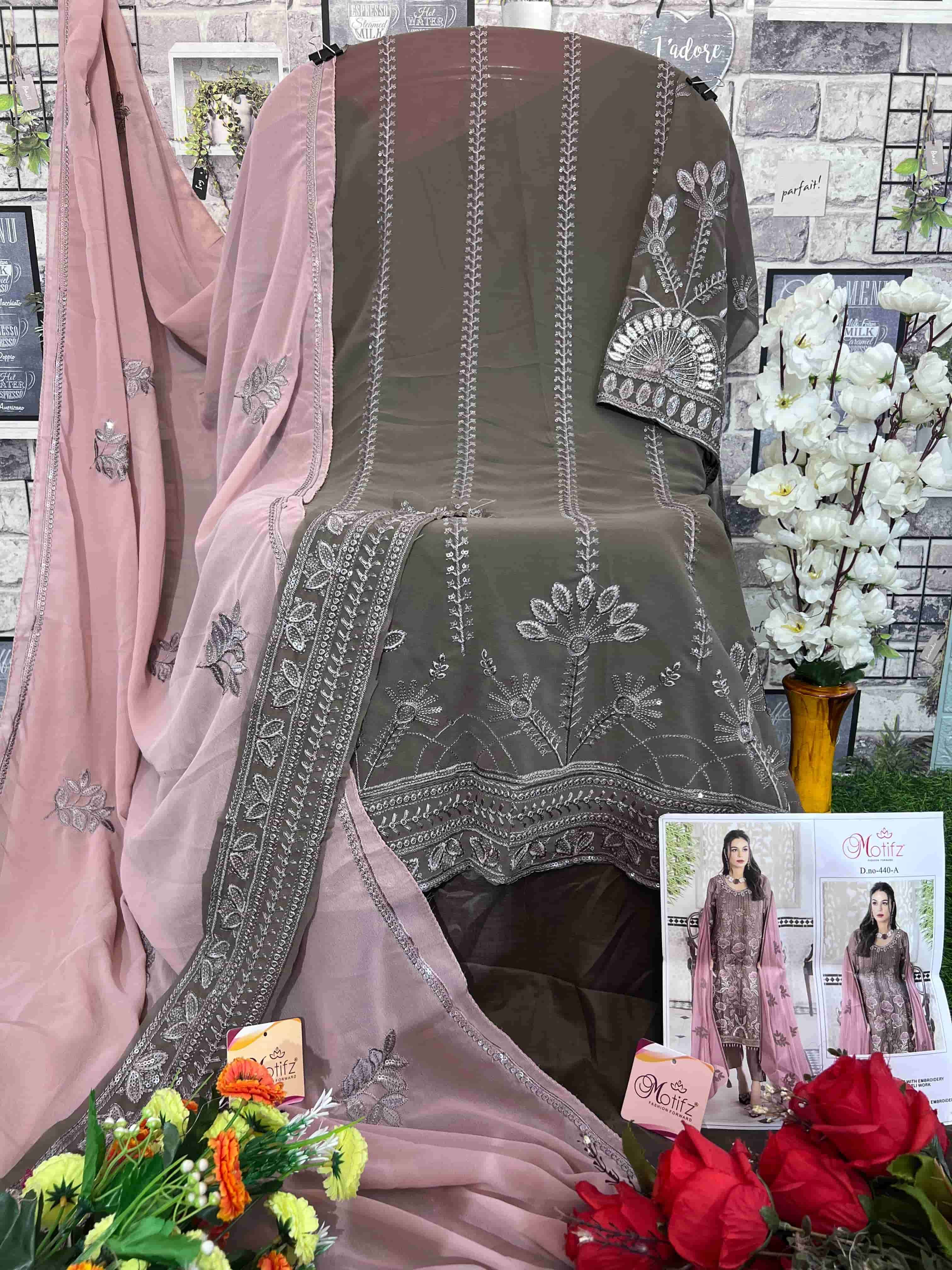 Motifz 440 Colors Pakistani Festive Wear Style Designer Salwar Suit Wholesalers view 7