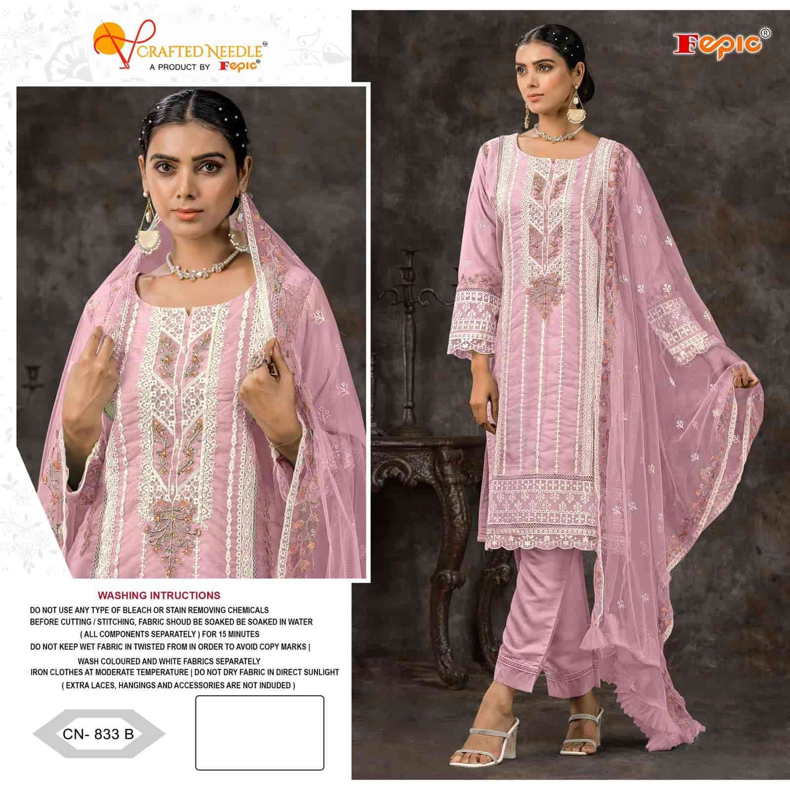 Crafted Needle CN 833 By Fepic Festive Wear Designer Readymade Pakistani Suit Exporter view 3