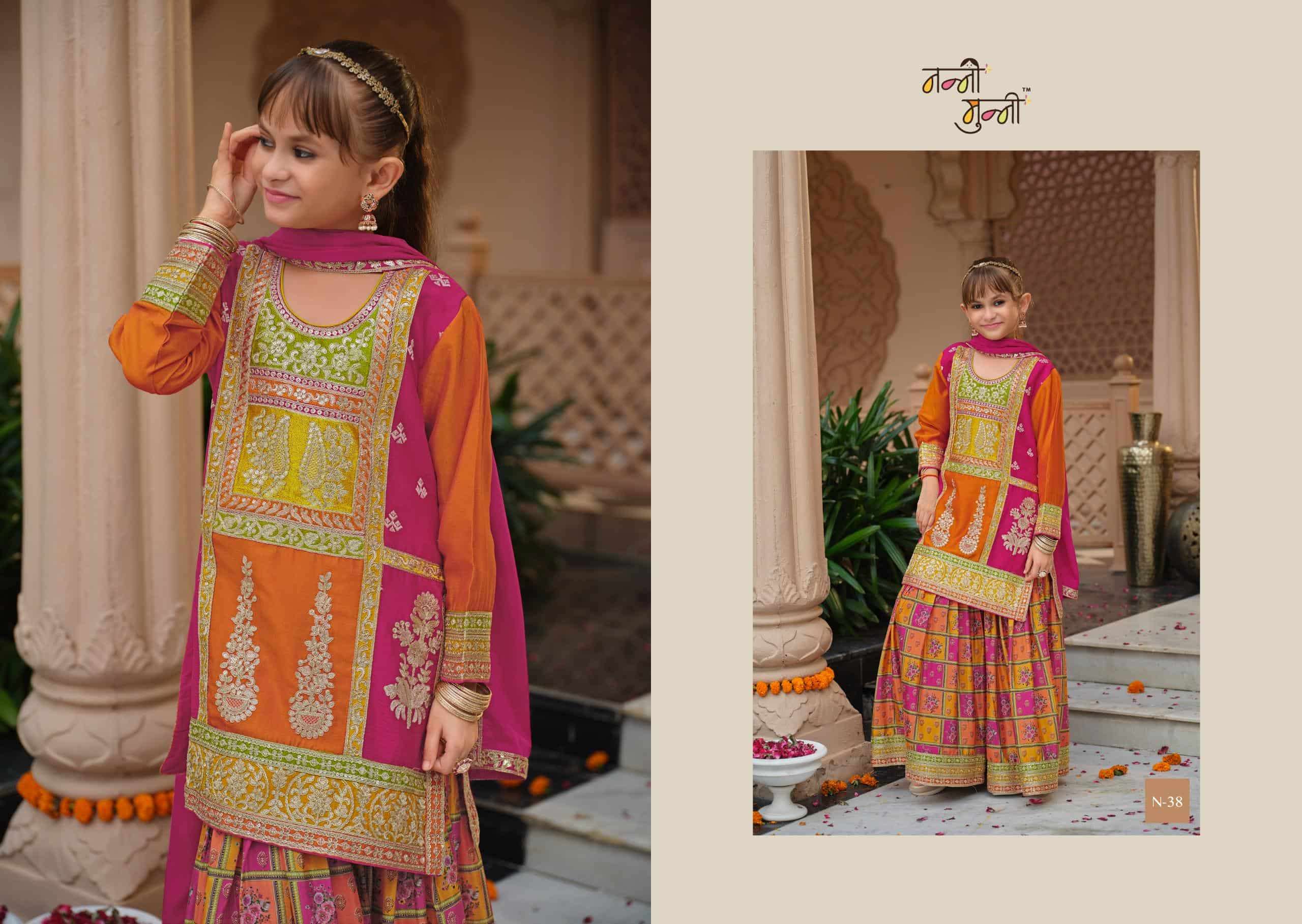 Nanni Munni Nirva Kids Wear Gharara Dress view 4