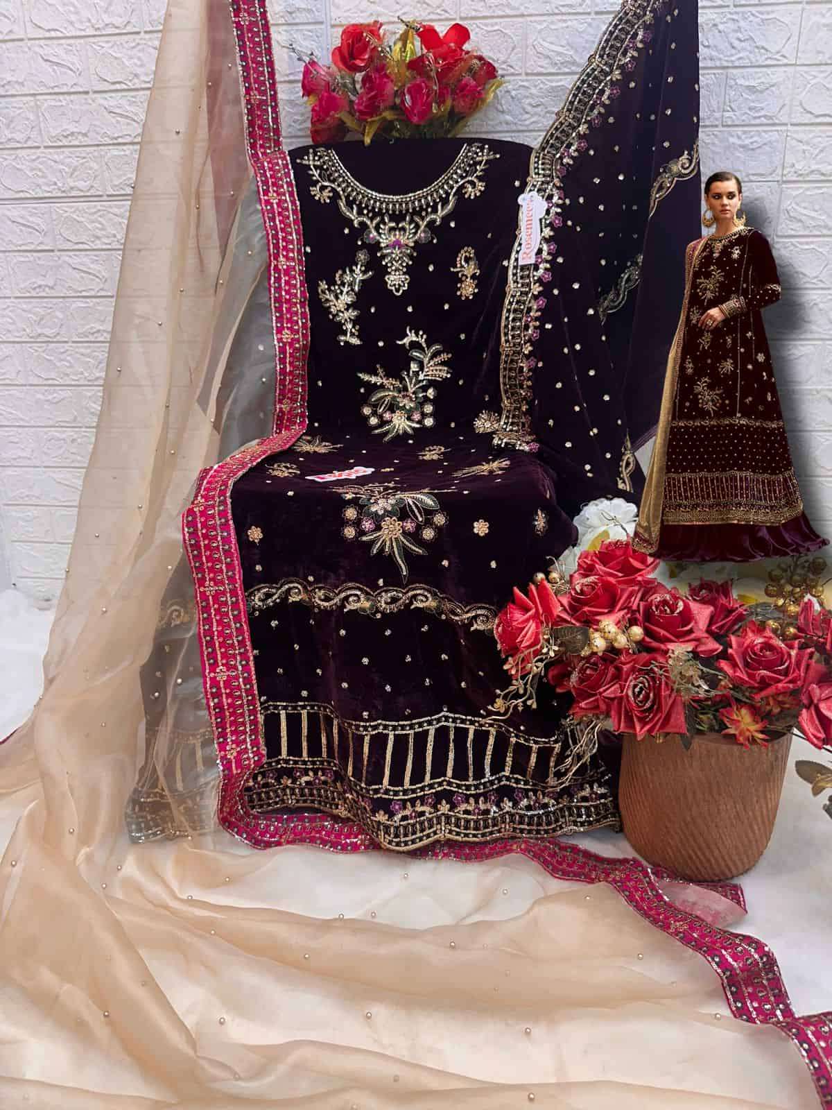Fepic Rosemeen V 17023 Colors Exclusive Heavy Designer Style Winter Wear Suit Exporters view 6