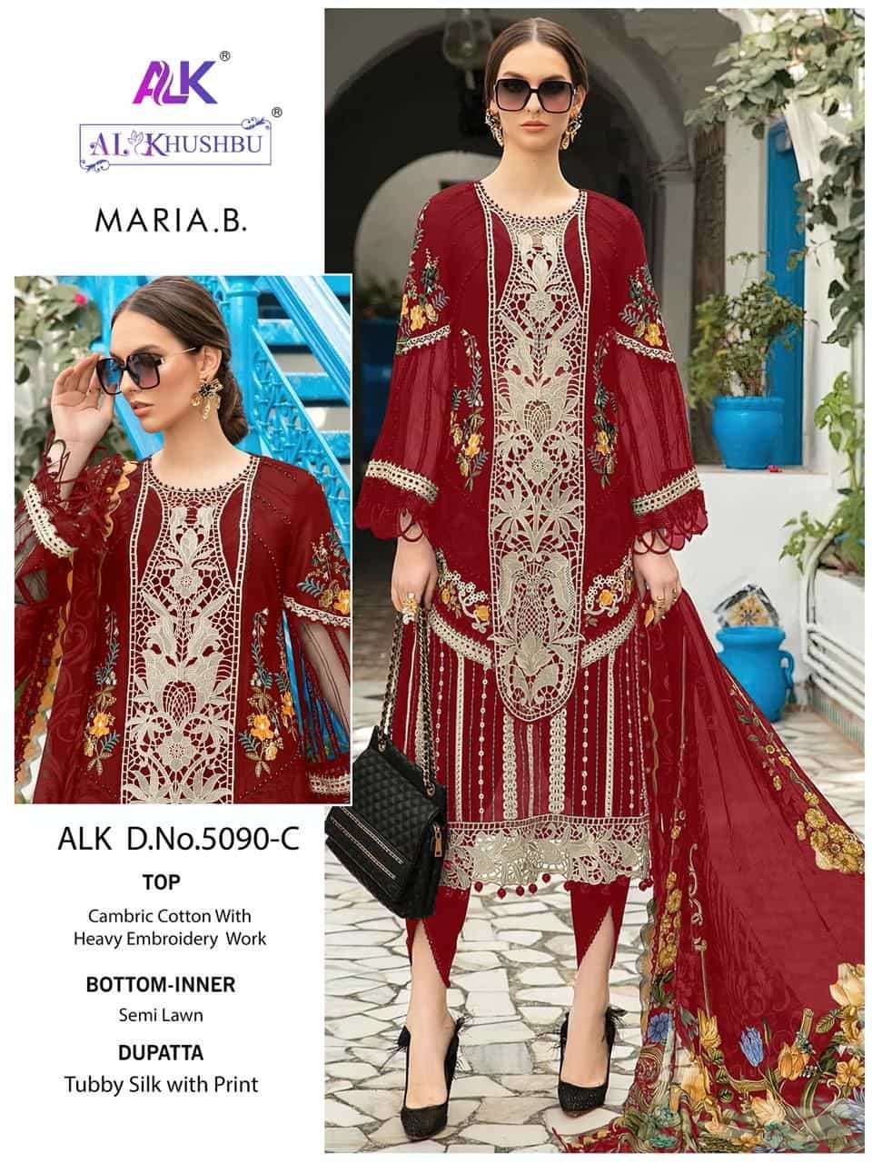 Al Khushbu Maria B 5090 Colors Exclusive Latest Designer Embroidered Dress Wholesalers view 4